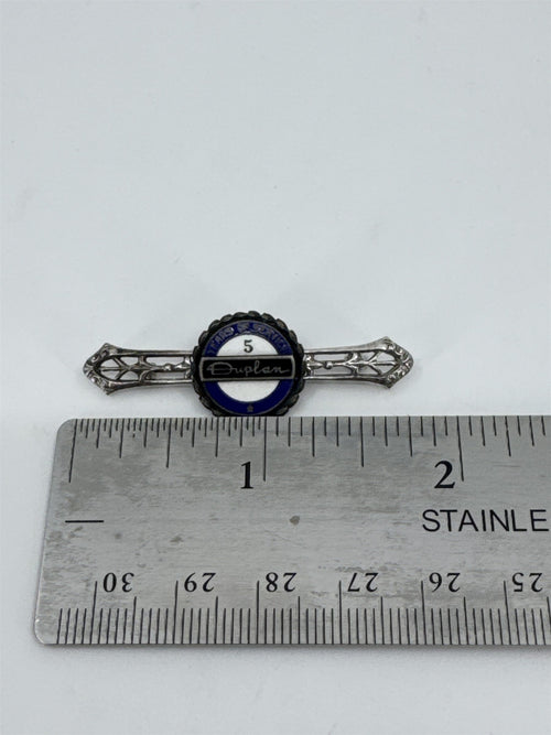 Duplan Silk Corp Nanticoke PA 5 Years of Service Pin Sterling Stamped