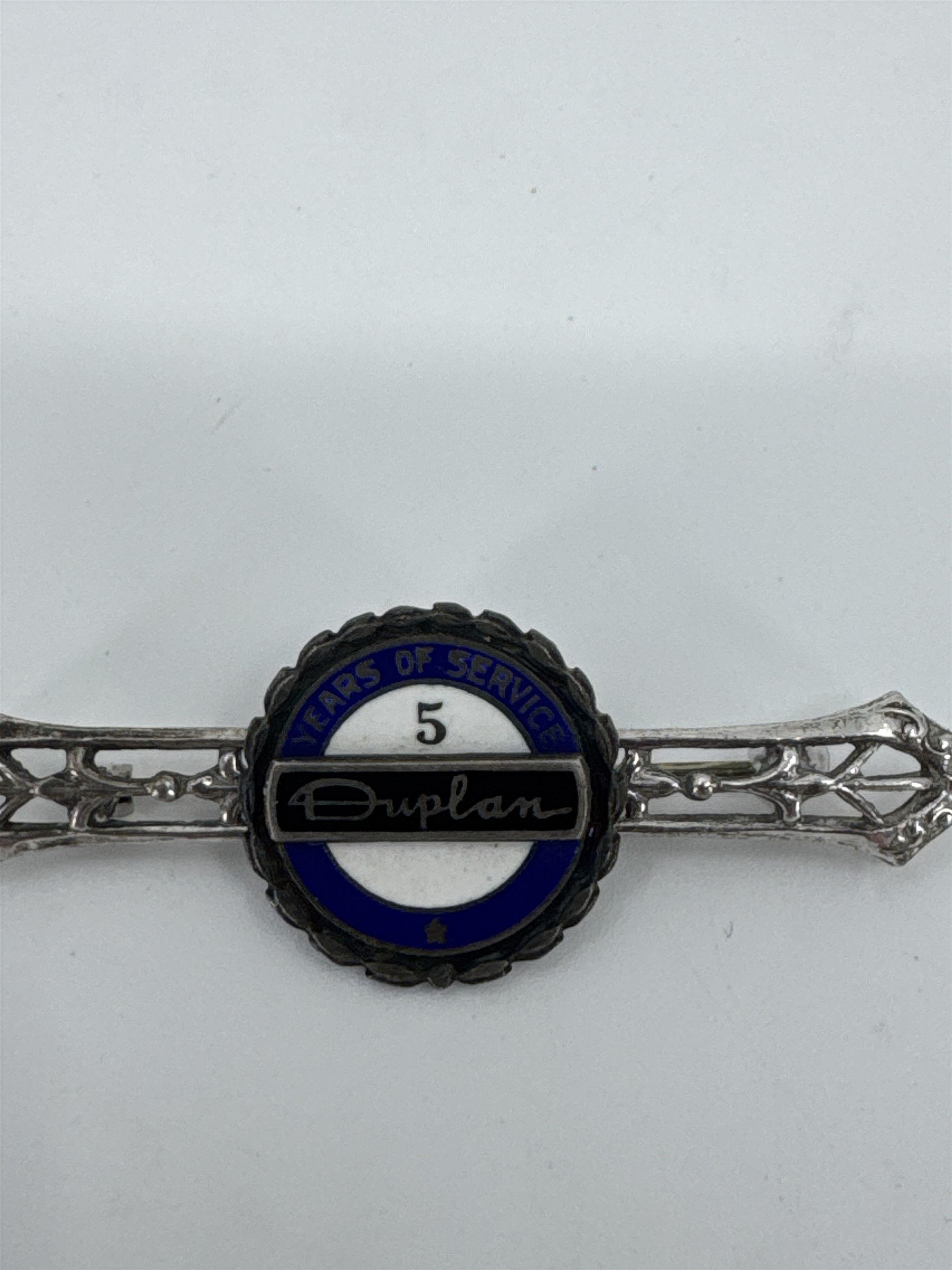 Duplan Silk Corp Nanticoke PA 5 Years of Service Pin Sterling Stamped