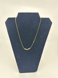 Womens Necklace Gold Tone Opalescent Iridescent Faux Crystals