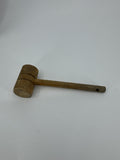 Vintage 4-1/2" Miniature Wooden Mallet /w Hole for Hanging - Toy Crab Mallet(?)