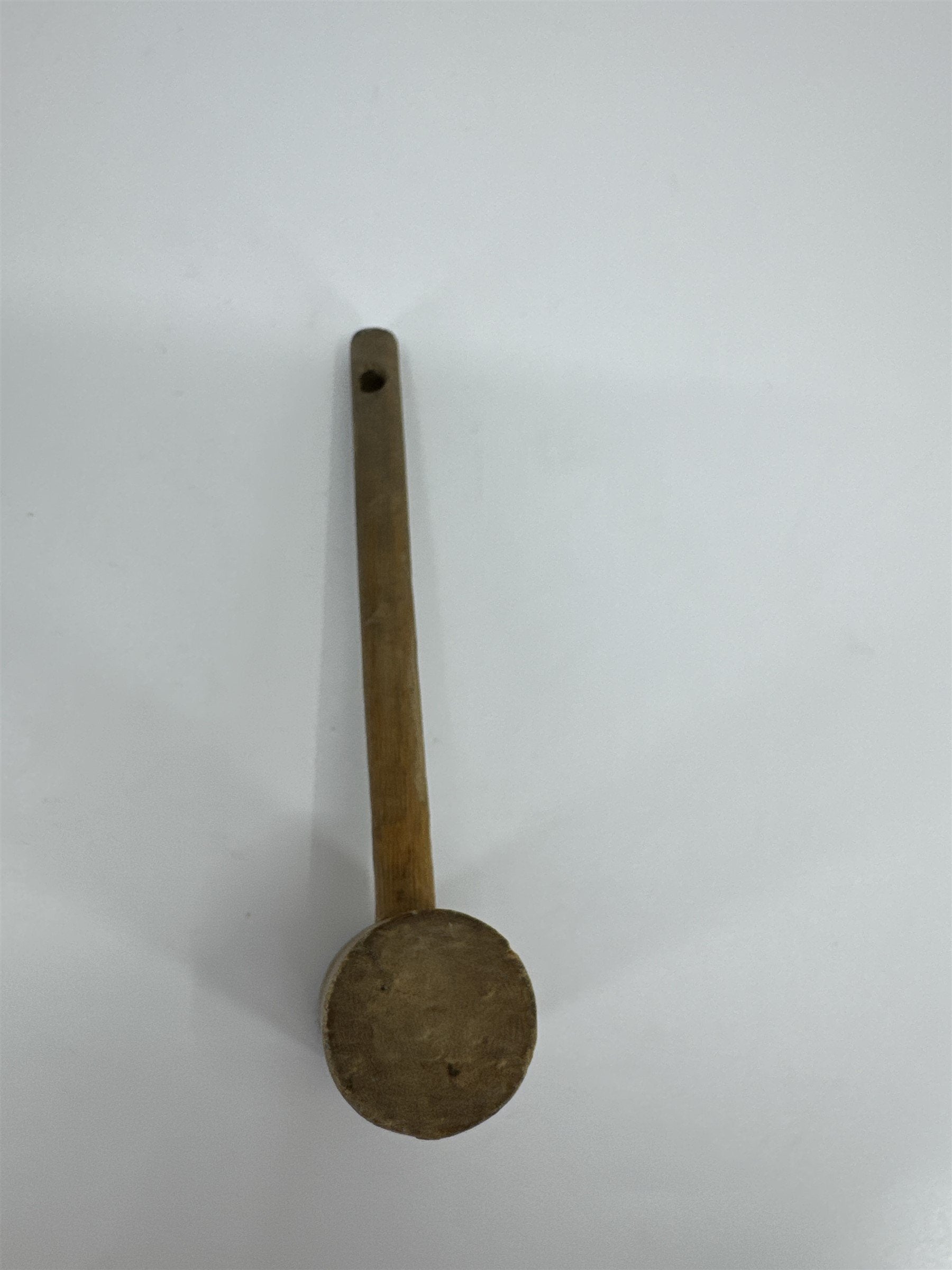 Vintage 4-1/2" Miniature Wooden Mallet /w Hole for Hanging - Toy Crab Mallet(?)