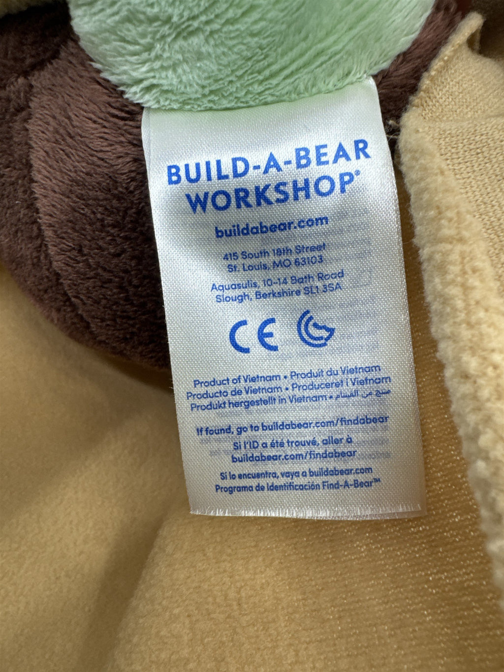 BAB Build-A-Bear Workshop Disney Star Wars Plush Stuffed Grogu Infant Yoda Toy