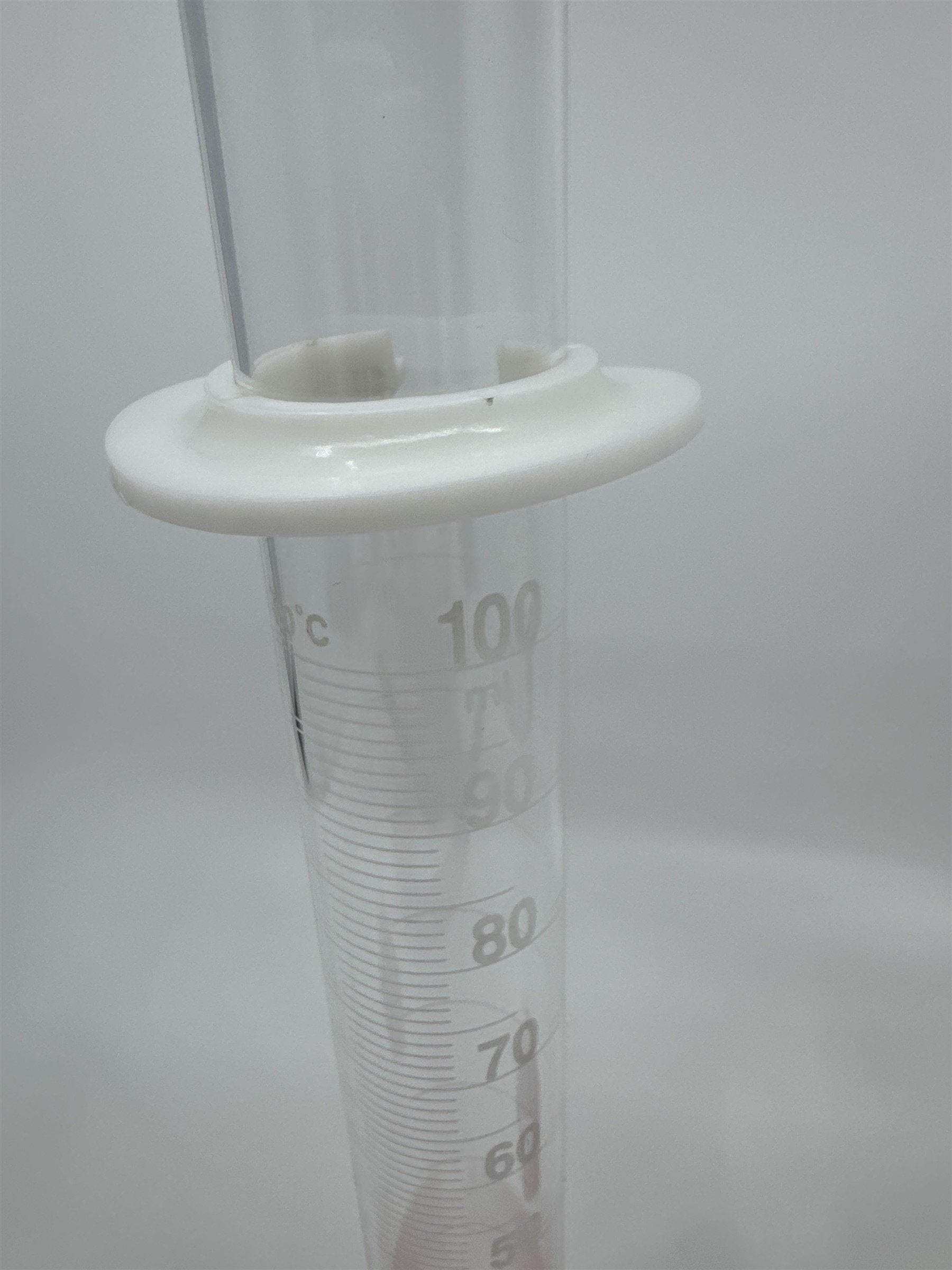 Lab Glass Graduated Cylinder Glass 25mL and 100mL Set of 2 Red Hex Bases