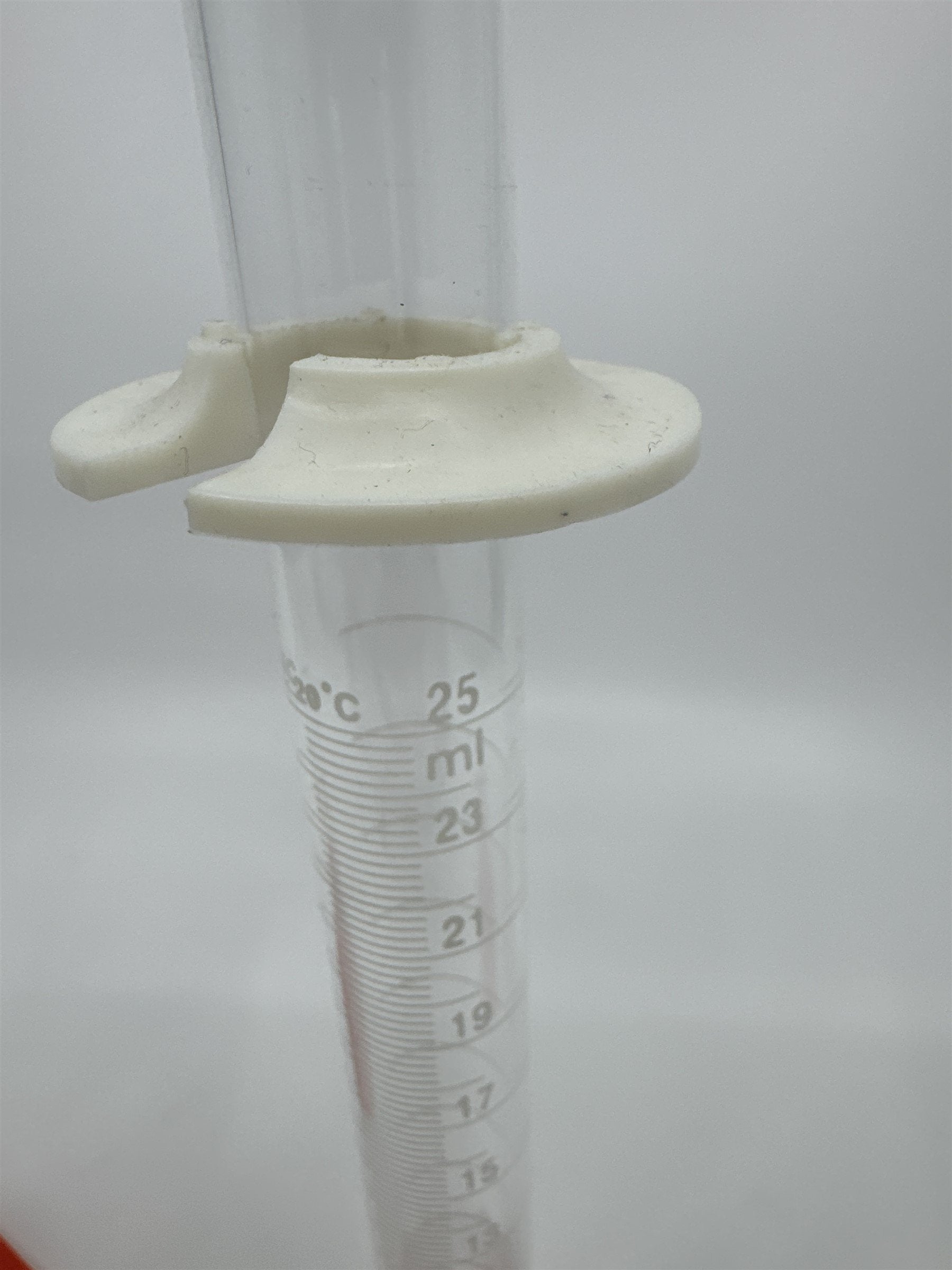 Lab Glass Graduated Cylinder Glass 25mL and 100mL Set of 2 Red Hex Bases