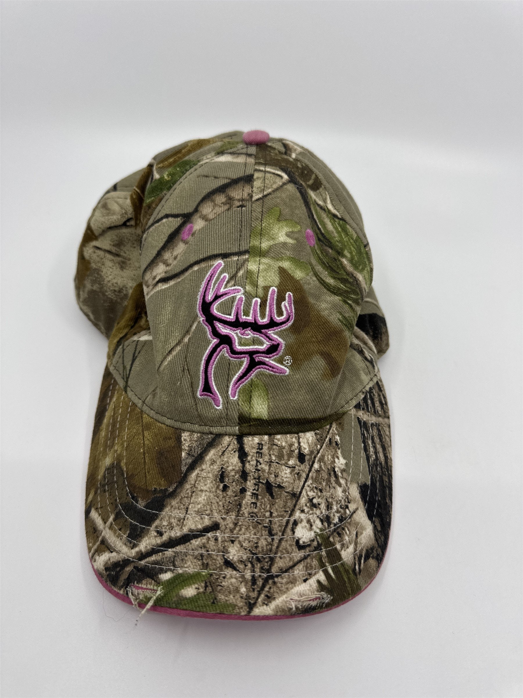 Womens Real Tree Buck Commander Pink Camouflage Hat OSFM