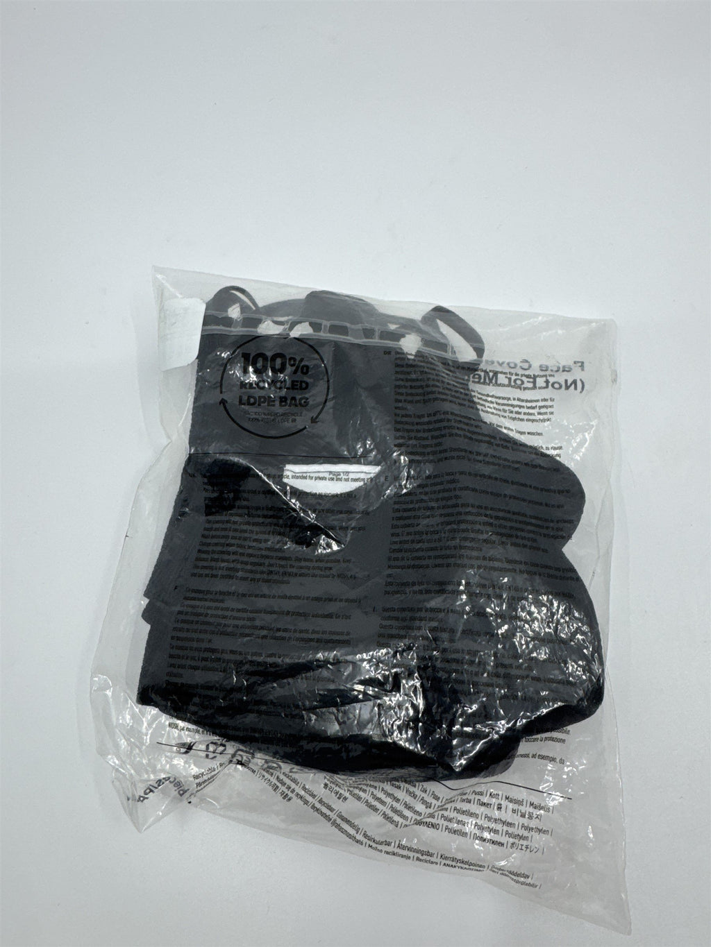 Adidas Black Face Cover New Sealed H08837