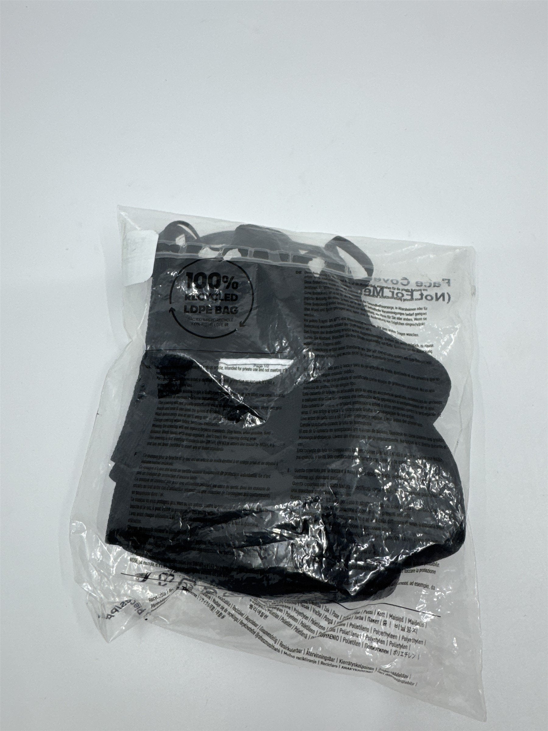 Adidas Black Face Cover New Sealed H08837