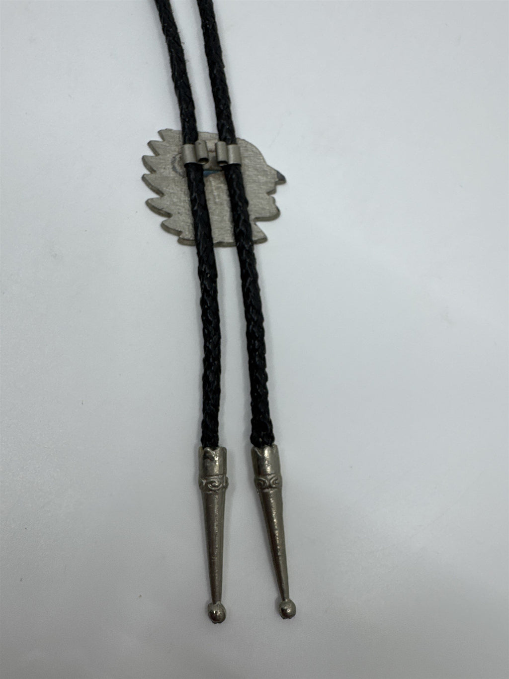 Vintage Bolo Native American Neck Tie Native American Indian Head Inlays