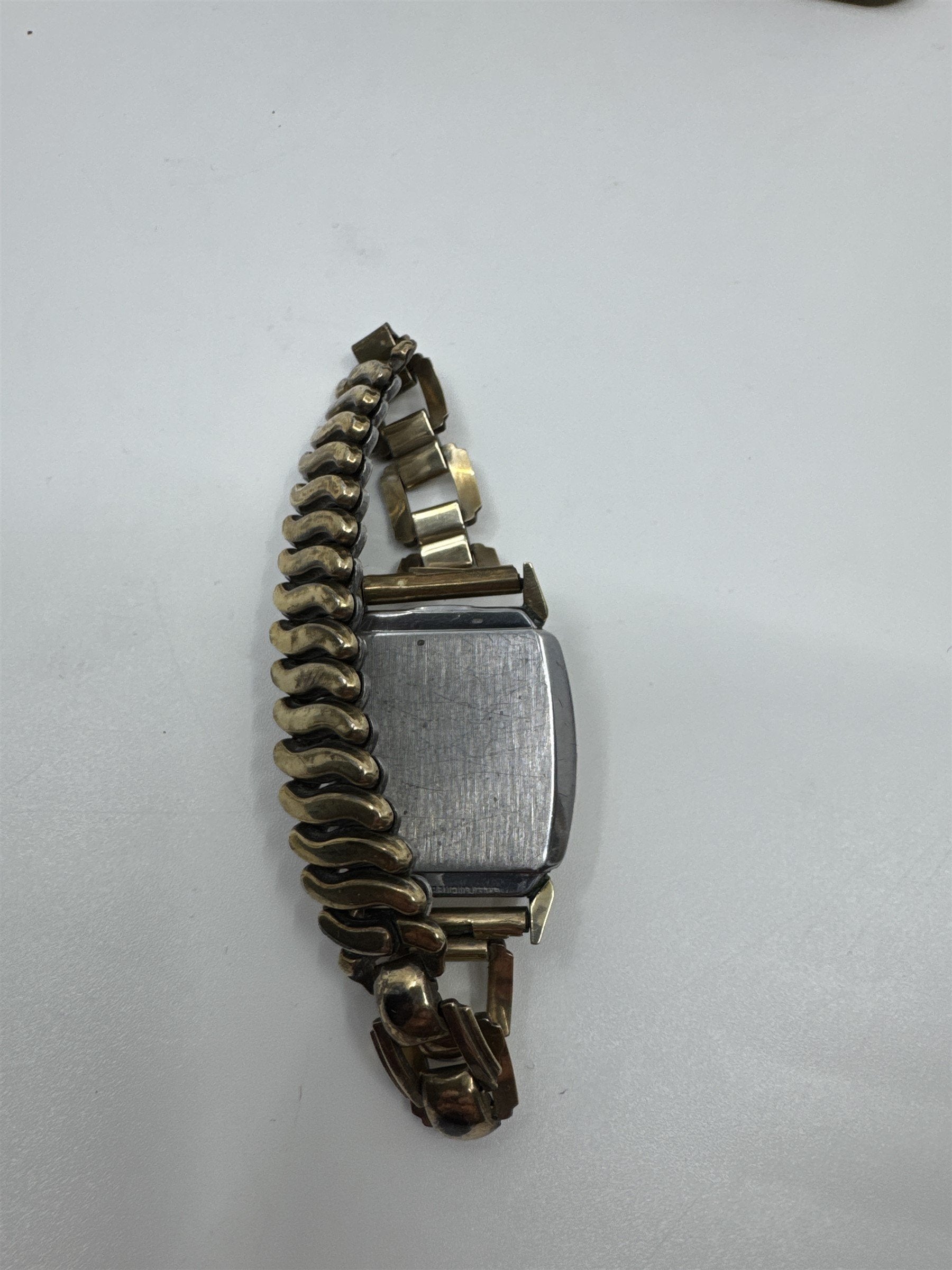VTG Gruen VeriThin Precision Art Deco Gold Filled Watch Band Box Works ***READ