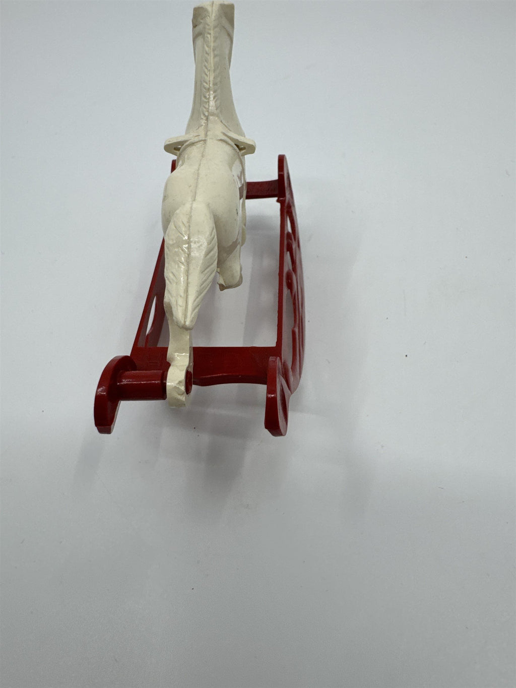 Vintage HARDY USA Rocking Horse Red/White Dollhouse Horse Hard Plastic Figure