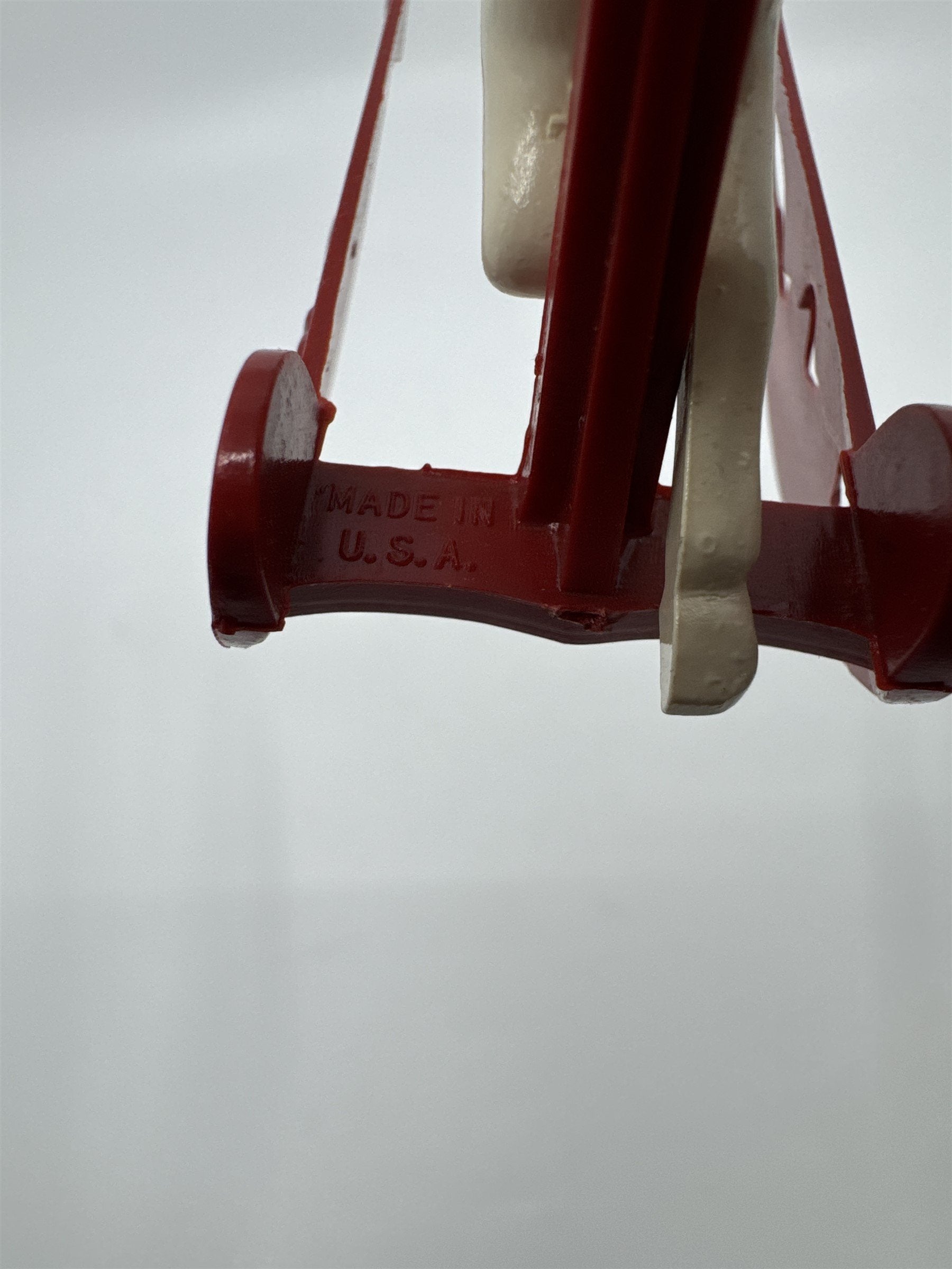 Vintage HARDY USA Rocking Horse Red/White Dollhouse Horse Hard Plastic Figure