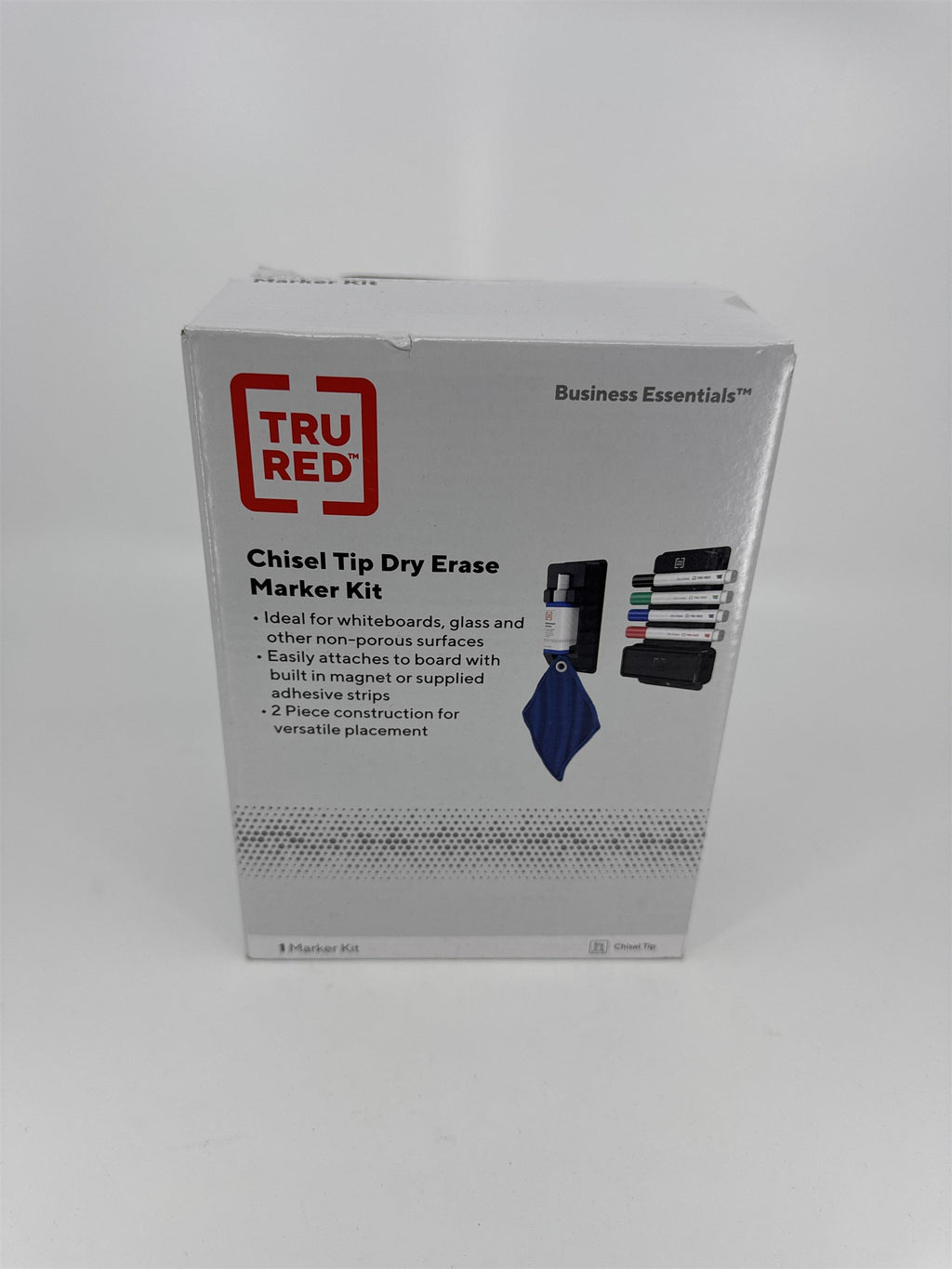 TruRed Chisel Tip Dry Erase Marker Kit for Whiteboards