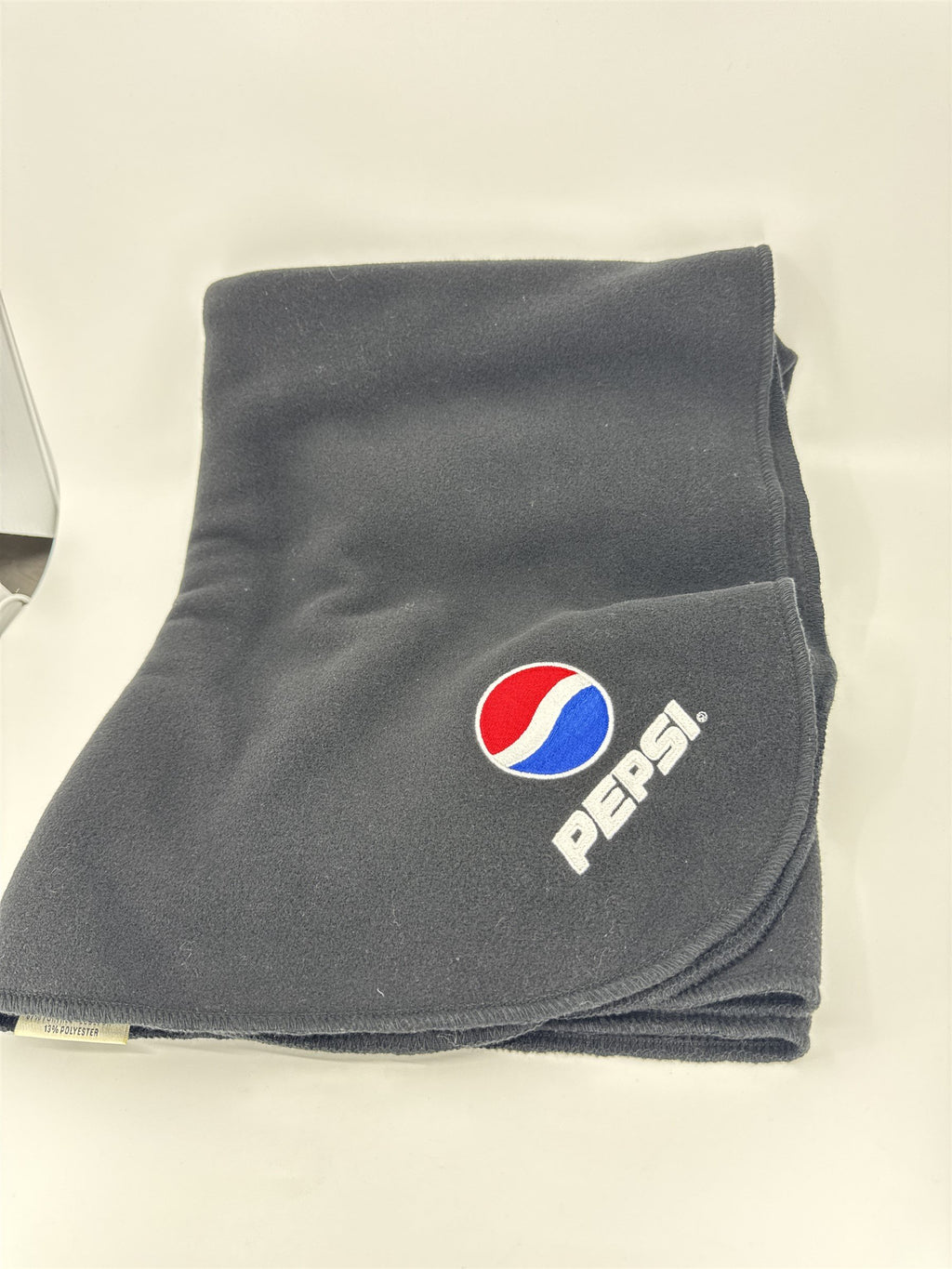 Vintage Pepsi Promotional Throw Blanket Black Approximately 30" x 50" Promo Item
