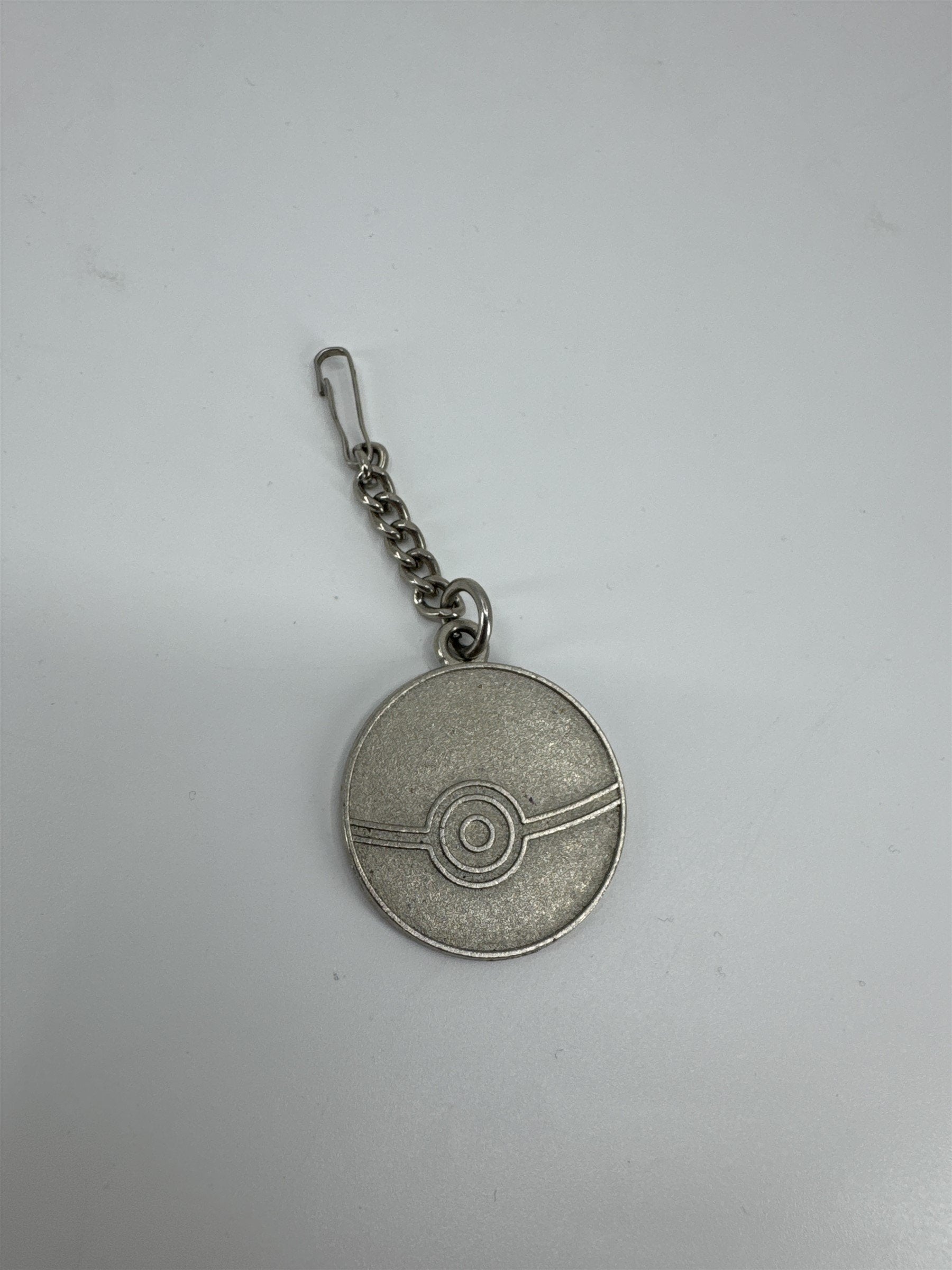 Vintage Pokemon Medal Metal Charm Fob *104-E Pokeball Keytag Chain Souvenir Gift