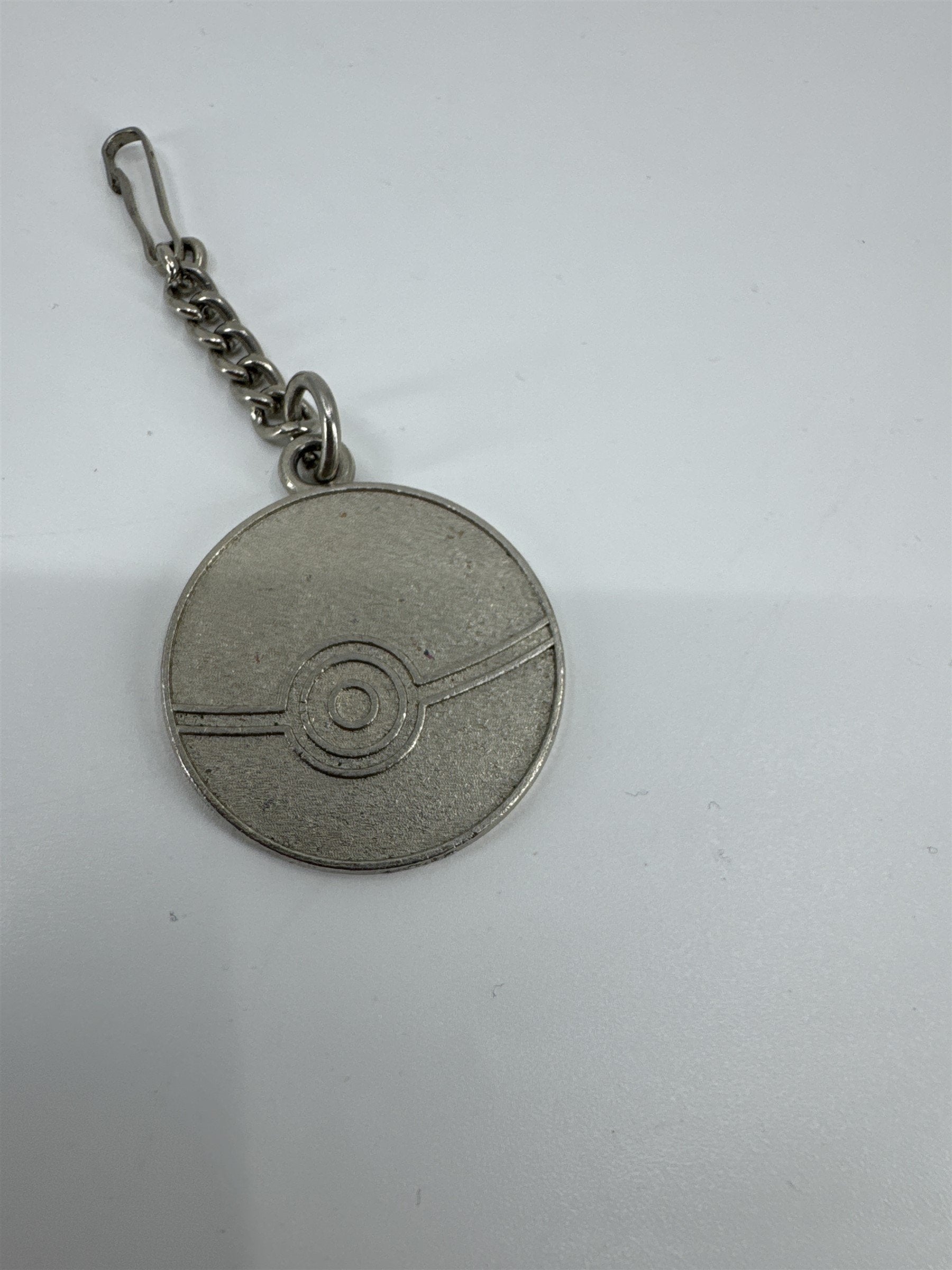 Vintage Pokemon Medal Metal Charm Fob *104-E Pokeball Keytag Chain Souvenir Gift