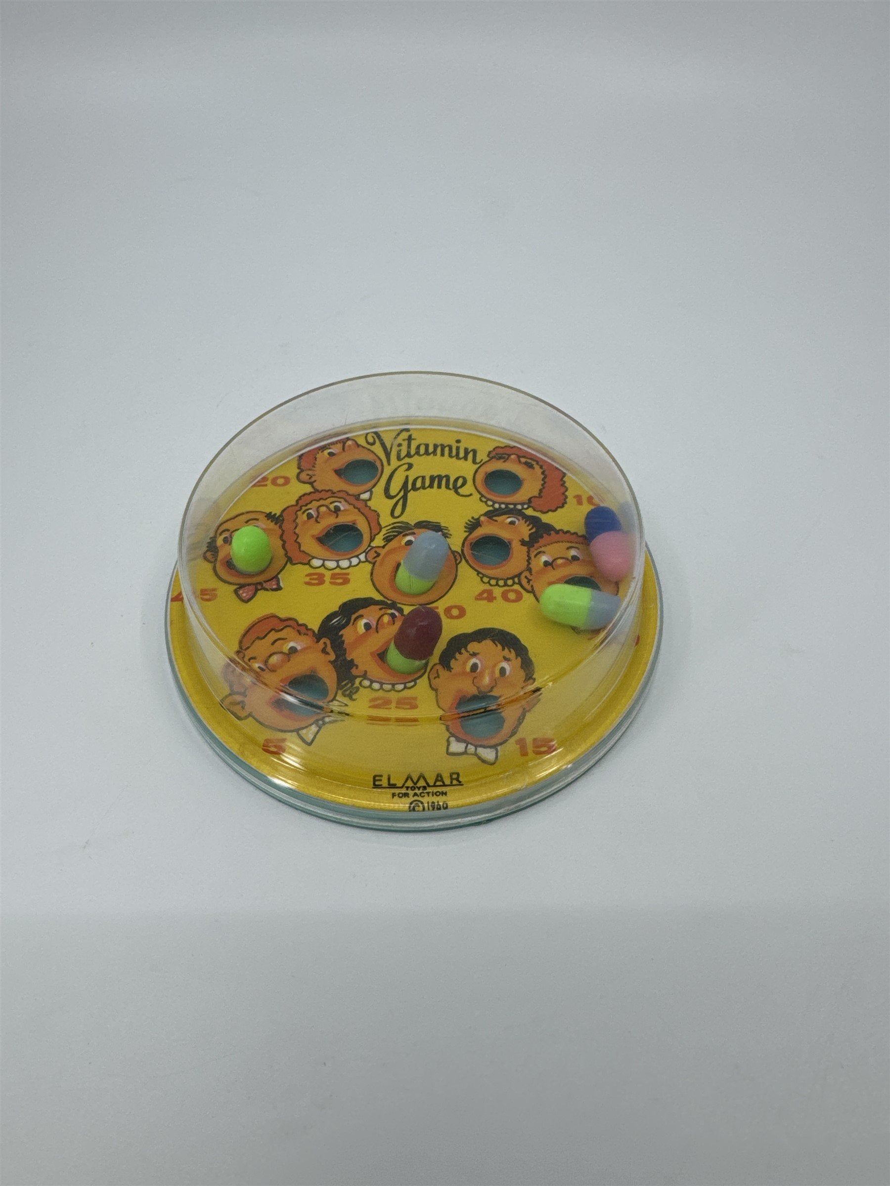 Vintage 1960 Elmar Vitamin Game Childrens Game Dexterity Puzzle