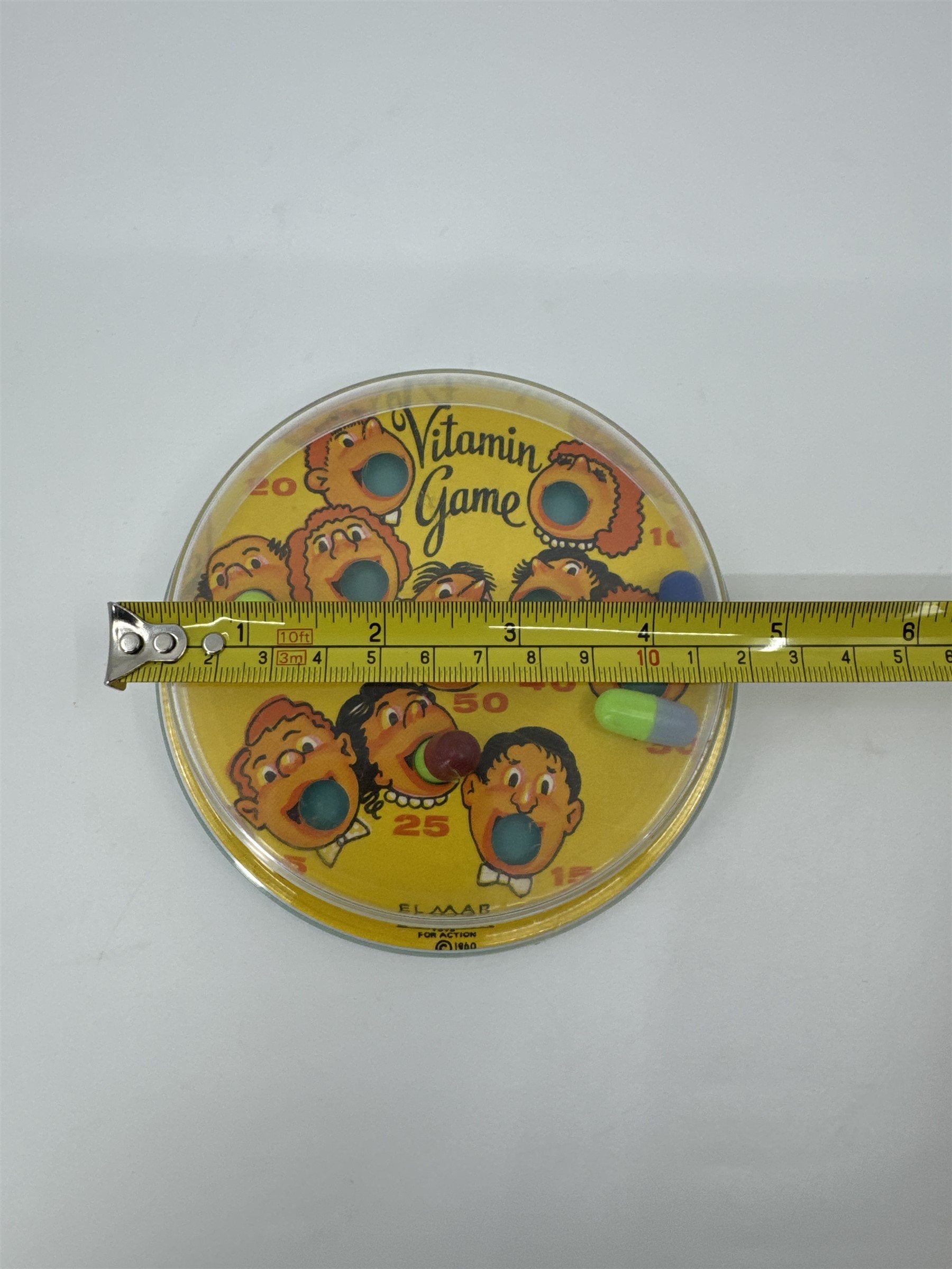 Vintage 1960 Elmar Vitamin Game Childrens Game Dexterity Puzzle