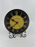 Vintage Home Interiors Chester Table/Hanging Clock Roman Numerals Black Art Deco