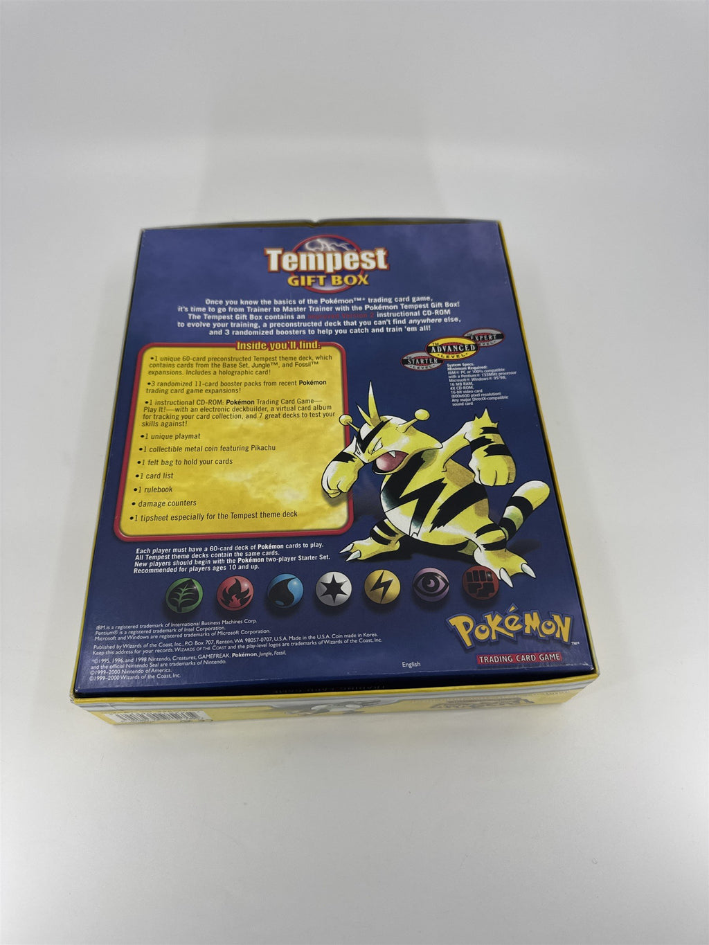 EMPTY BOX for Vintage Pokemon Trading Card Game Tempest Gift Box *EMPTY*