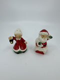 Vintage Lefton Exclusives Japan Santa and Mrs. Claus LAMP Salt Pepper Shakers