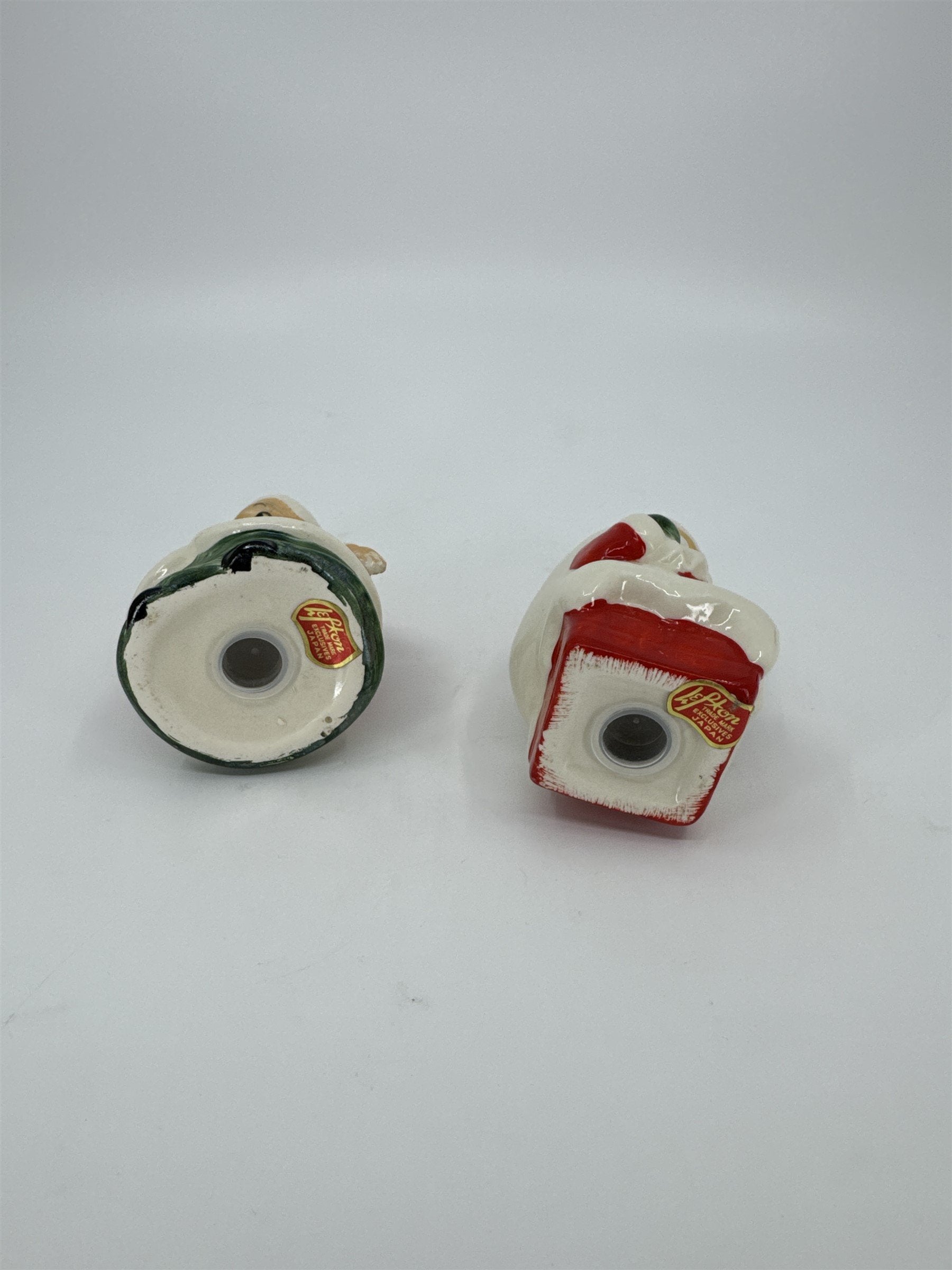Vintage Lefton Exclusives Japan Santa and Mrs. Claus LAMP Salt Pepper Shakers
