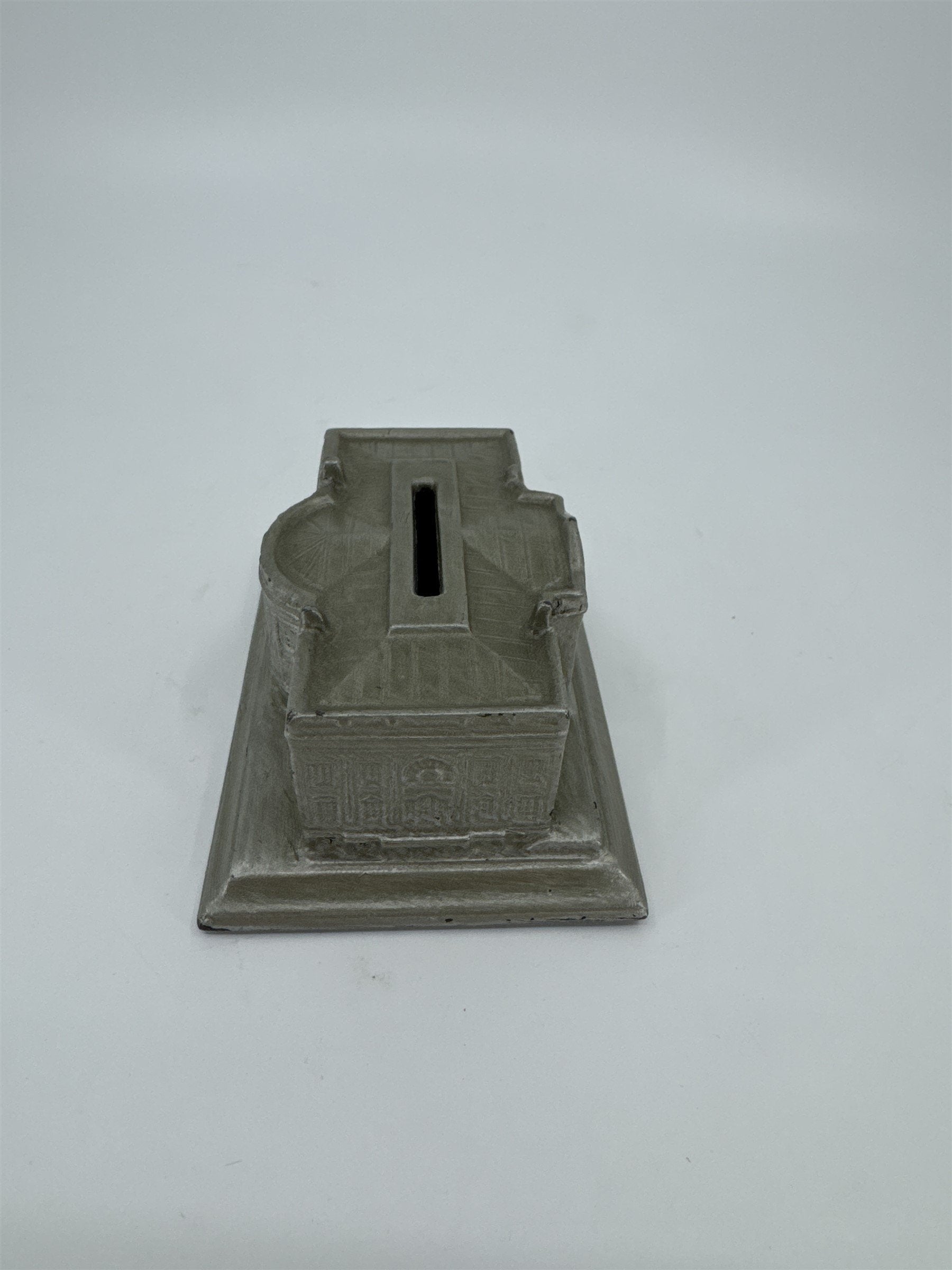 Vtg The White House Vintage 1930s Silvered Lead Metal Souvenir Money Coin Bank