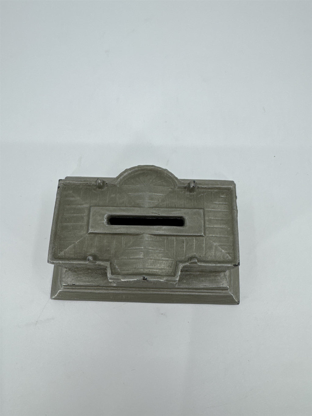 Vtg The White House Vintage 1930s Silvered Lead Metal Souvenir Money Coin Bank