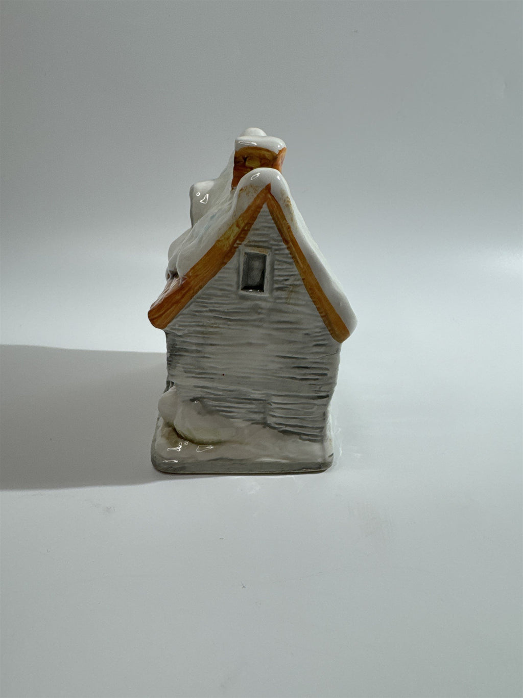 Vintage MCM Japanese Ceramic Xmas Christmas House Bank Japan Made Village Home