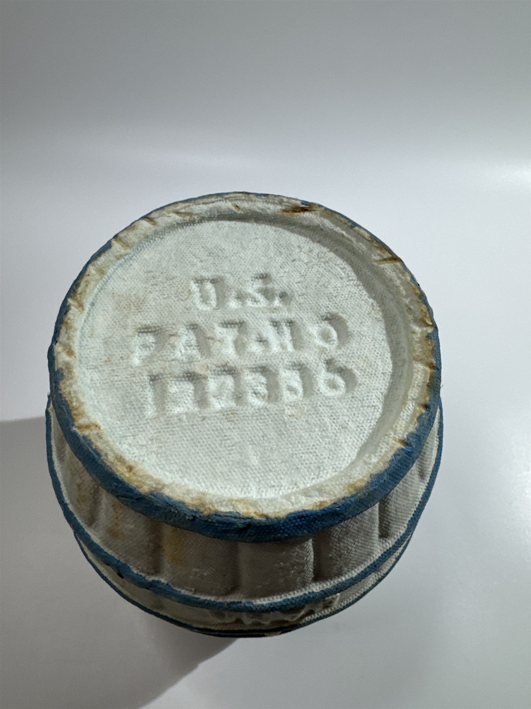 Vintage James Piggy Bank Actual Paper Mache Barrel Candy Salt Water Taffy Coin
