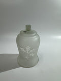 Vintage Homco Home Interiors Peg Votive Candle Holder Frosted Glass Snowflakes