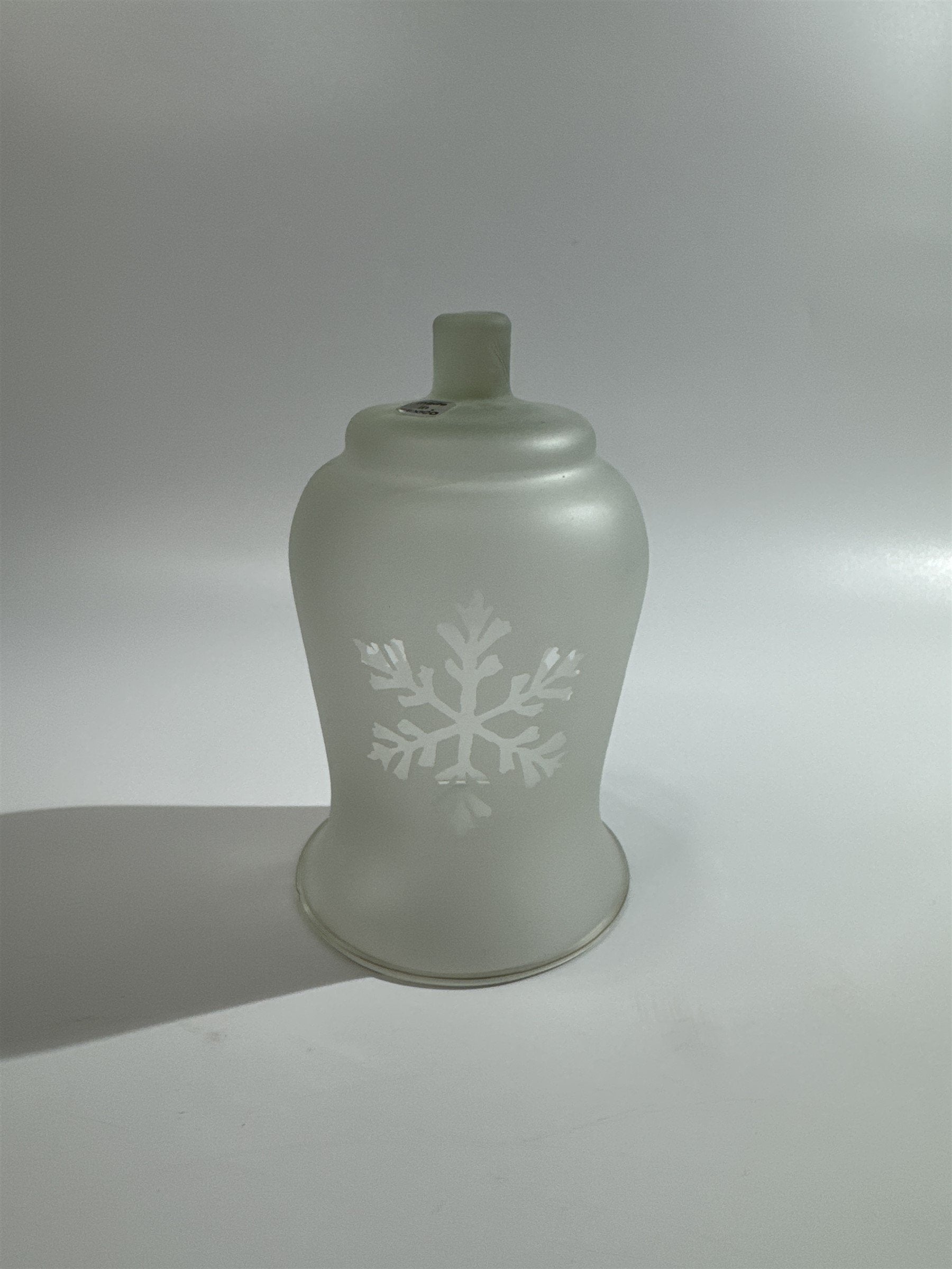 Vintage Homco Home Interiors Peg Votive Candle Holder Frosted Glass Snowflakes