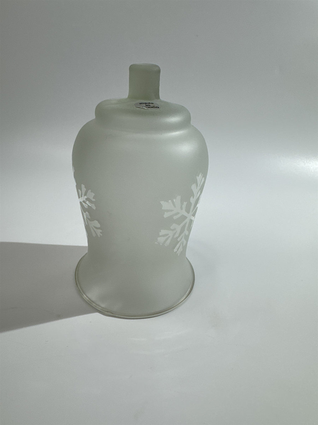 Vintage Homco Home Interiors Peg Votive Candle Holder Frosted Glass Snowflakes