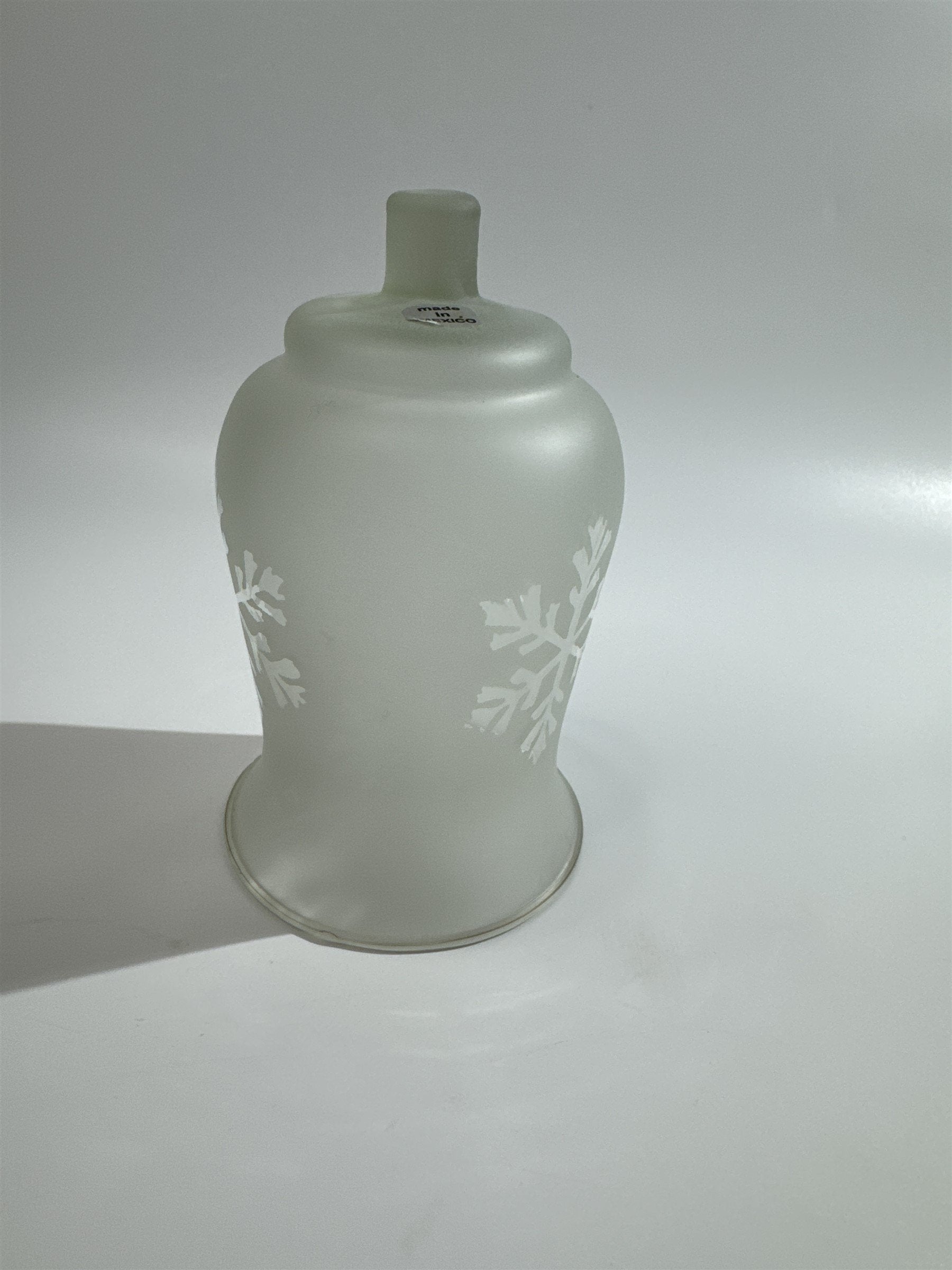 Vintage Homco Home Interiors Peg Votive Candle Holder Frosted Glass Snowflakes