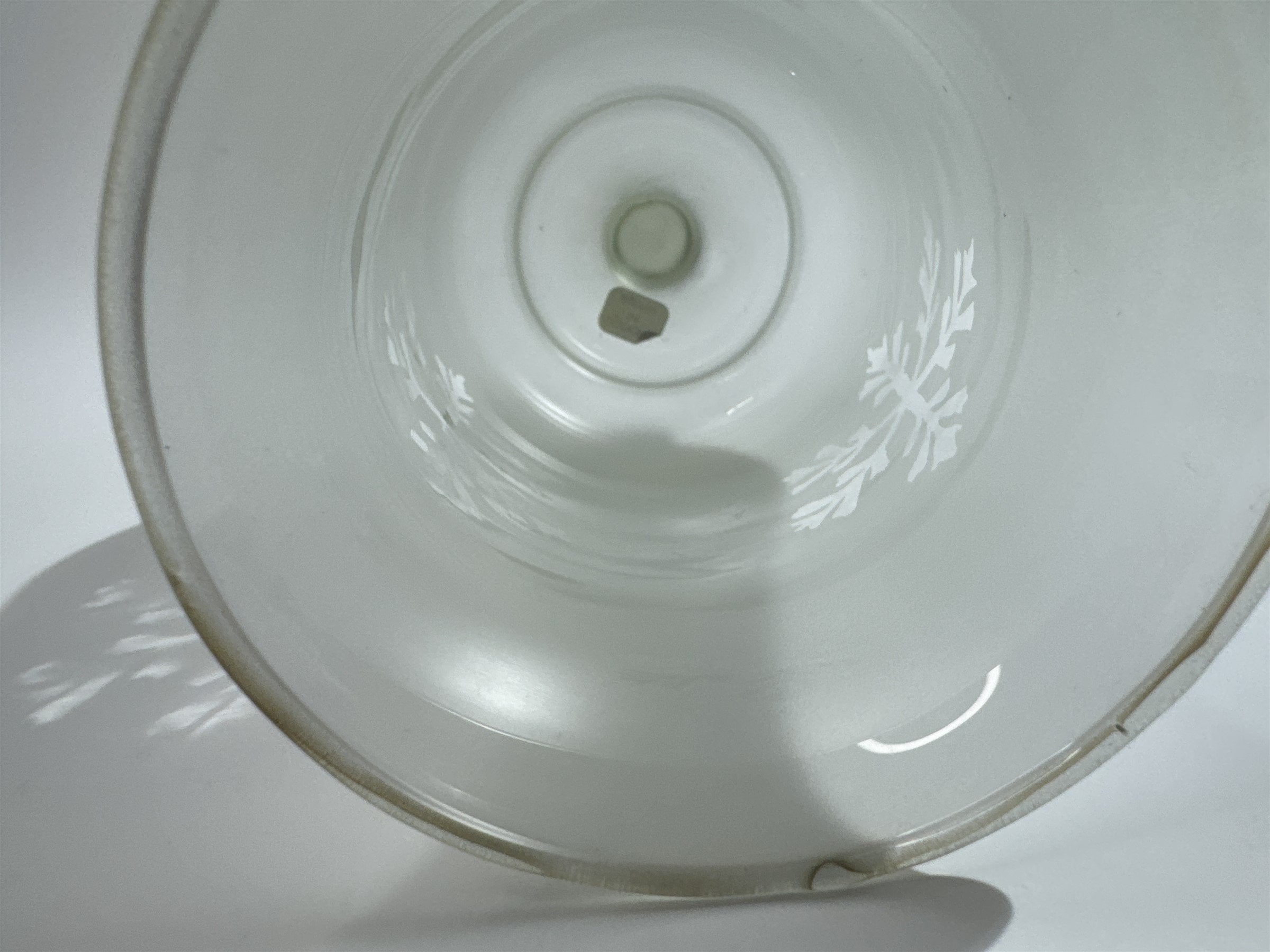 Vintage Homco Home Interiors Peg Votive Candle Holder Frosted Glass Snowflakes