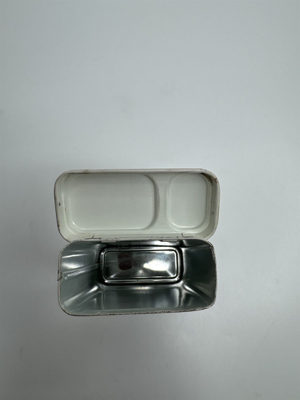 Vintage Empty Curad Ouchless TELFA Plastic Bandages Tin Memorabilia