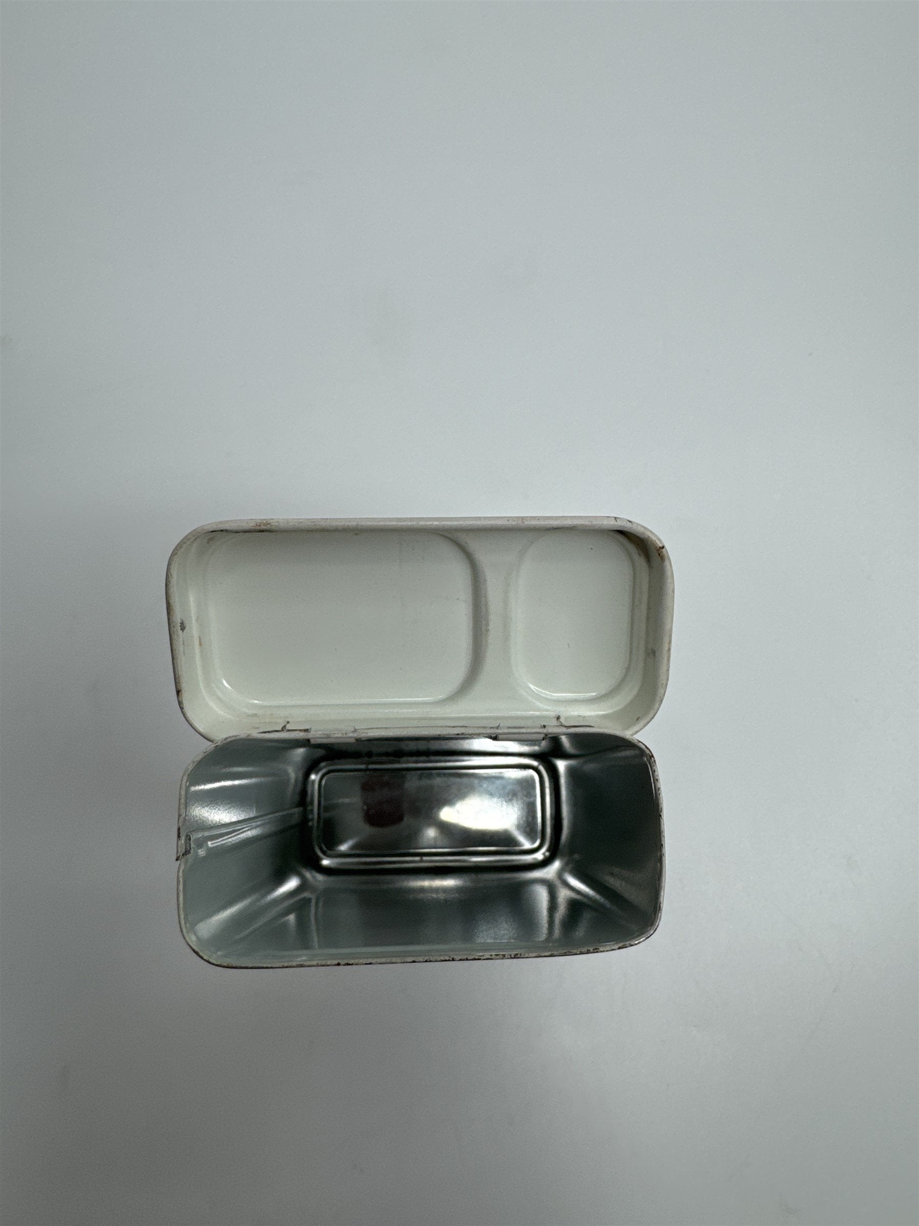 Vintage Empty Curad Ouchless TELFA Plastic Bandages Tin Memorabilia