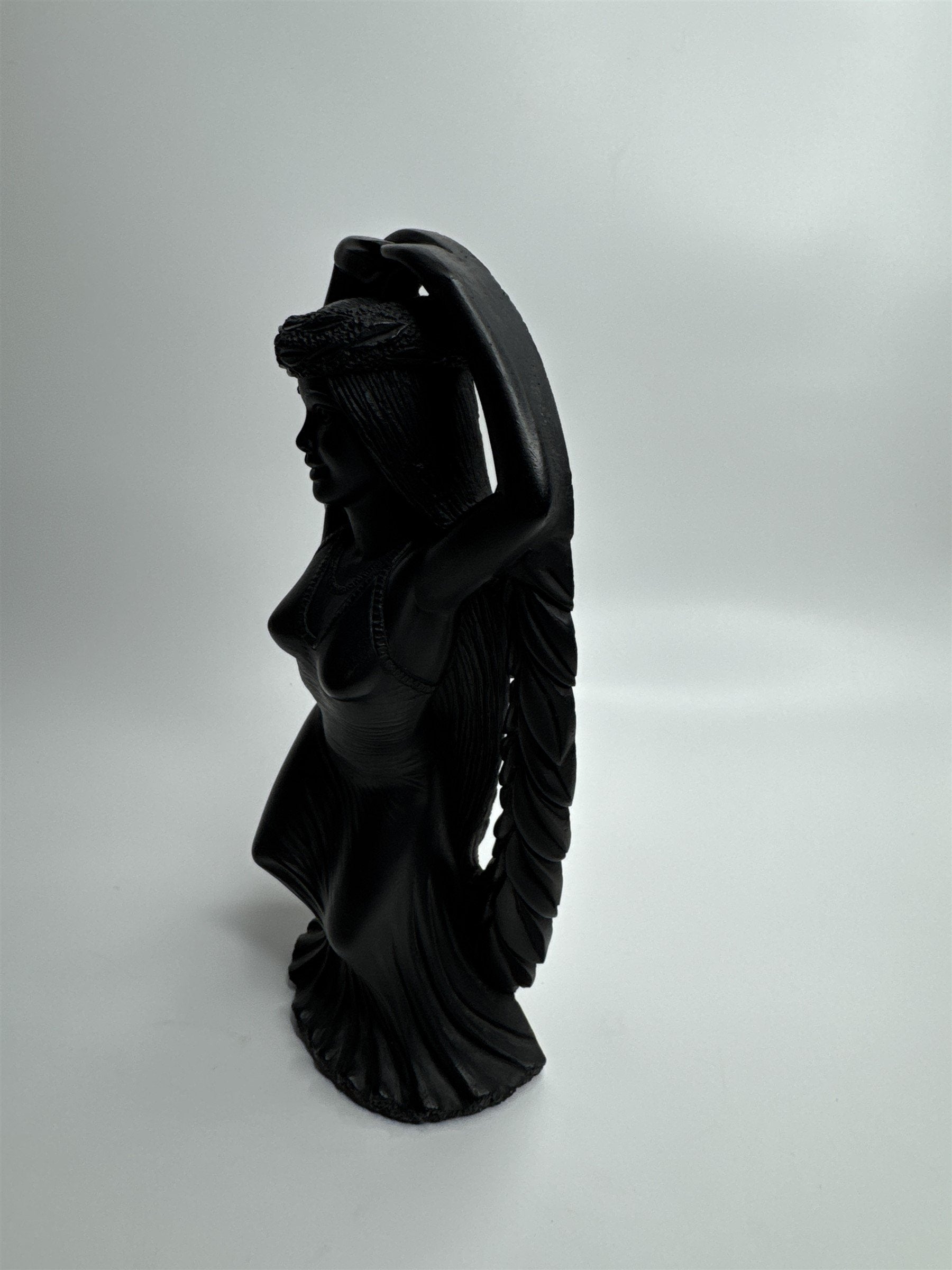 Hawaii Coco Joe's Maile Laka Hula Goddess Hapa Black Lava Resin Figurine Vintage