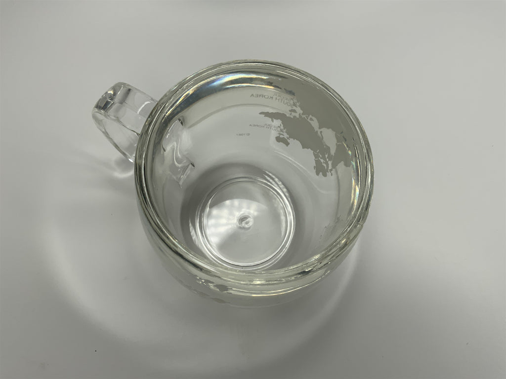 Vintage Kodak 1988 Olympic Games Clear Glass Mug Seoul South Korea Calgary CA