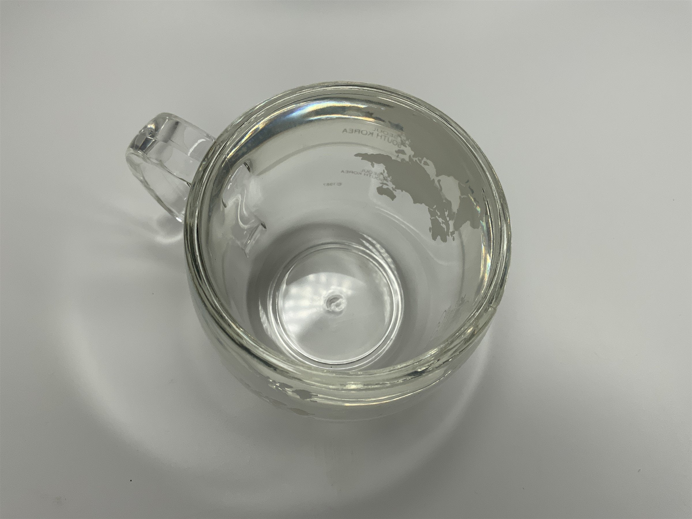 Vintage Kodak 1988 Olympic Games Clear Glass Mug Seoul South Korea Calgary CA