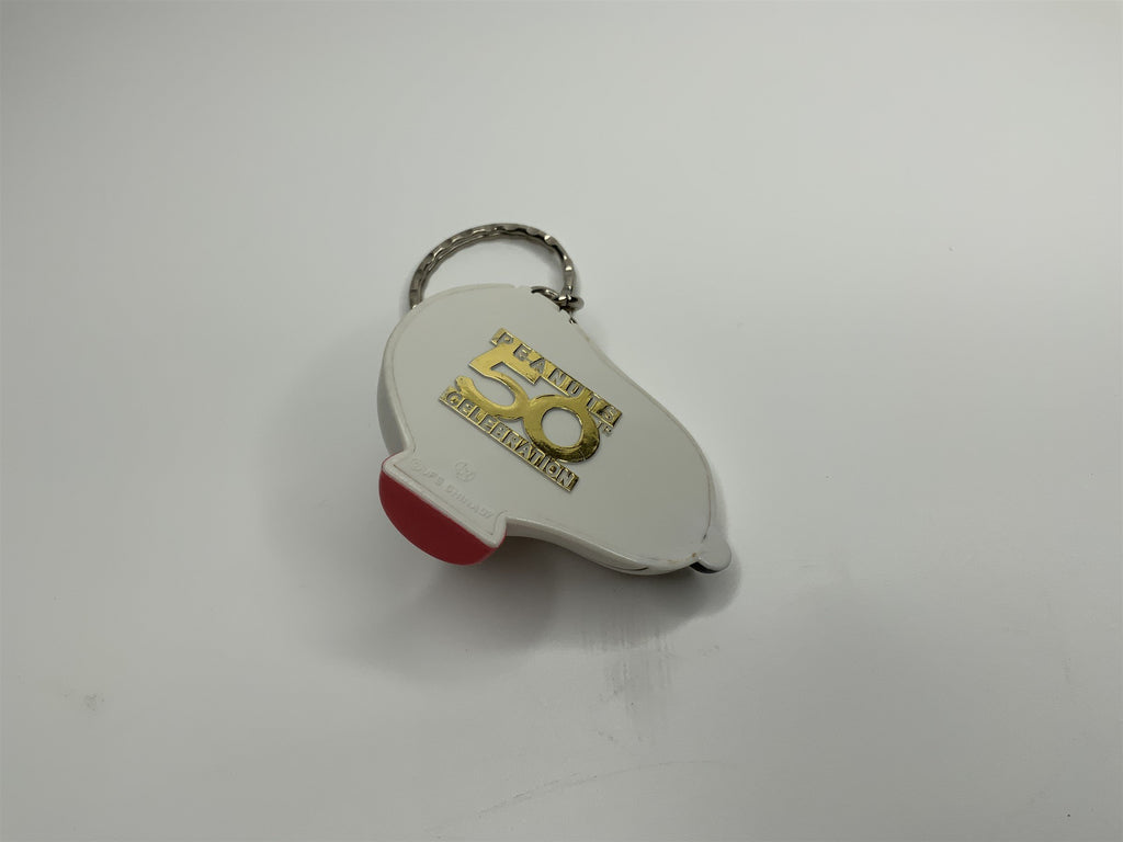 Vintage Snoopy Peanuts 50th Anniversary Celebration Clock Keychain *UNTESTED*