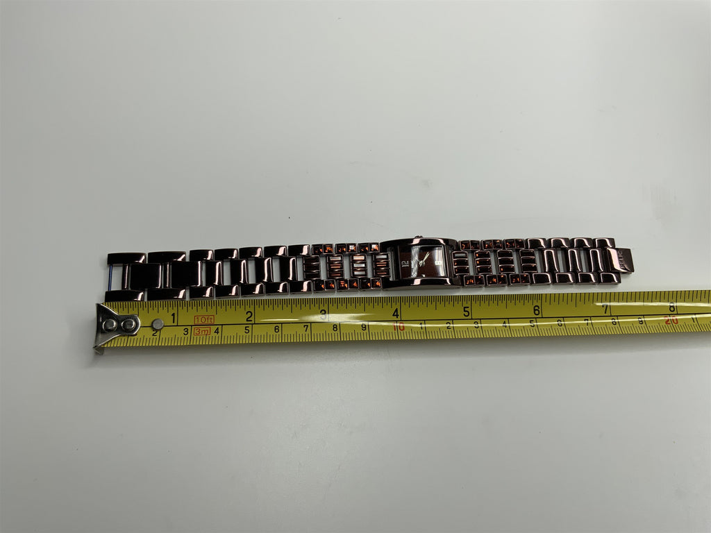 Relic Womens Swarovski Crystal Brown and Orange Stainless Steel Watch ZR33875