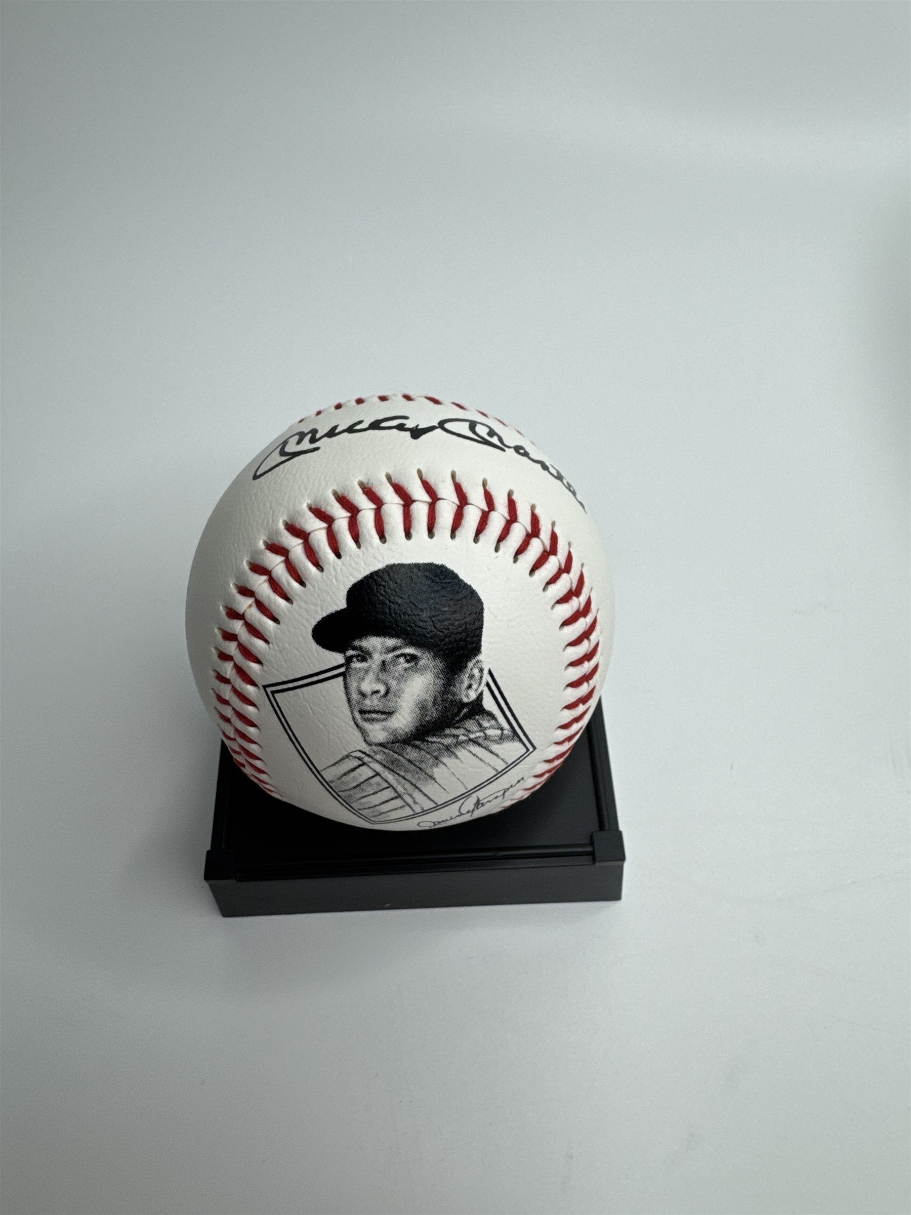 NOS Mickey Mantle 40th Anniversary 1956 Triple Crown Season Baseball /w Display