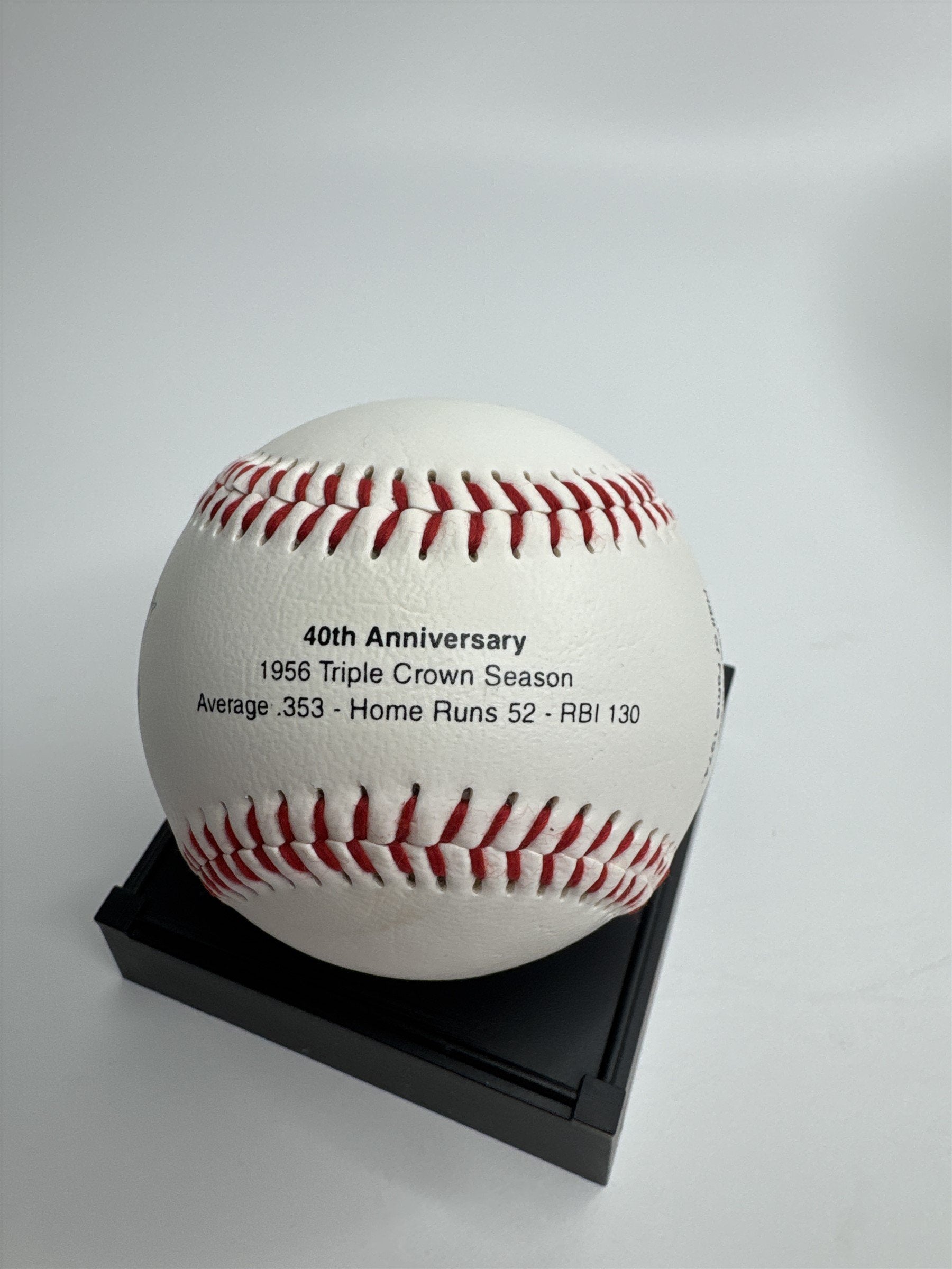NOS Mickey Mantle 40th Anniversary 1956 Triple Crown Season Baseball /w Display