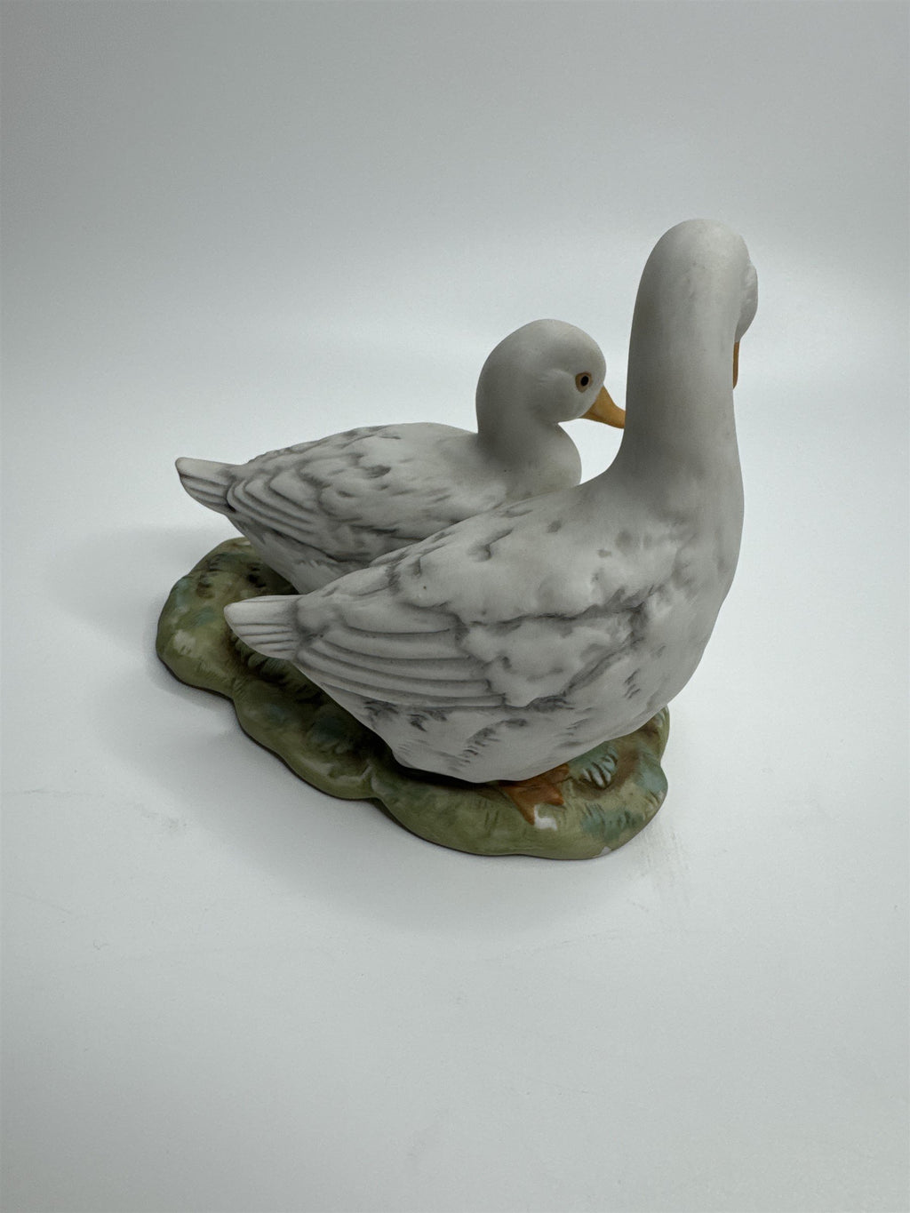 Vintage Homco Home Interiors #1425 Ceramic Geese White Duck Family Figurine EUC