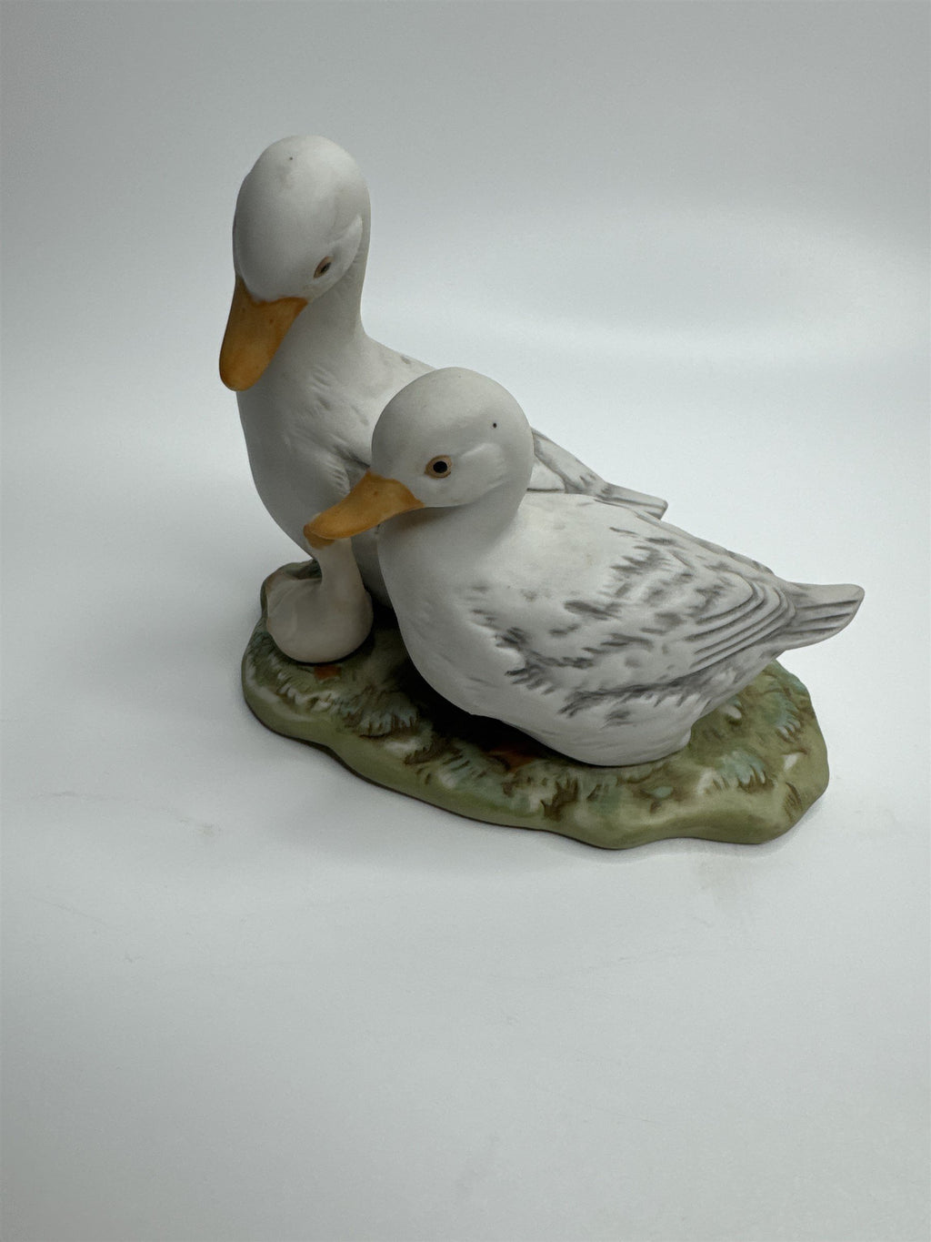 Vintage Homco Home Interiors #1425 Ceramic Geese White Duck Family Figurine EUC