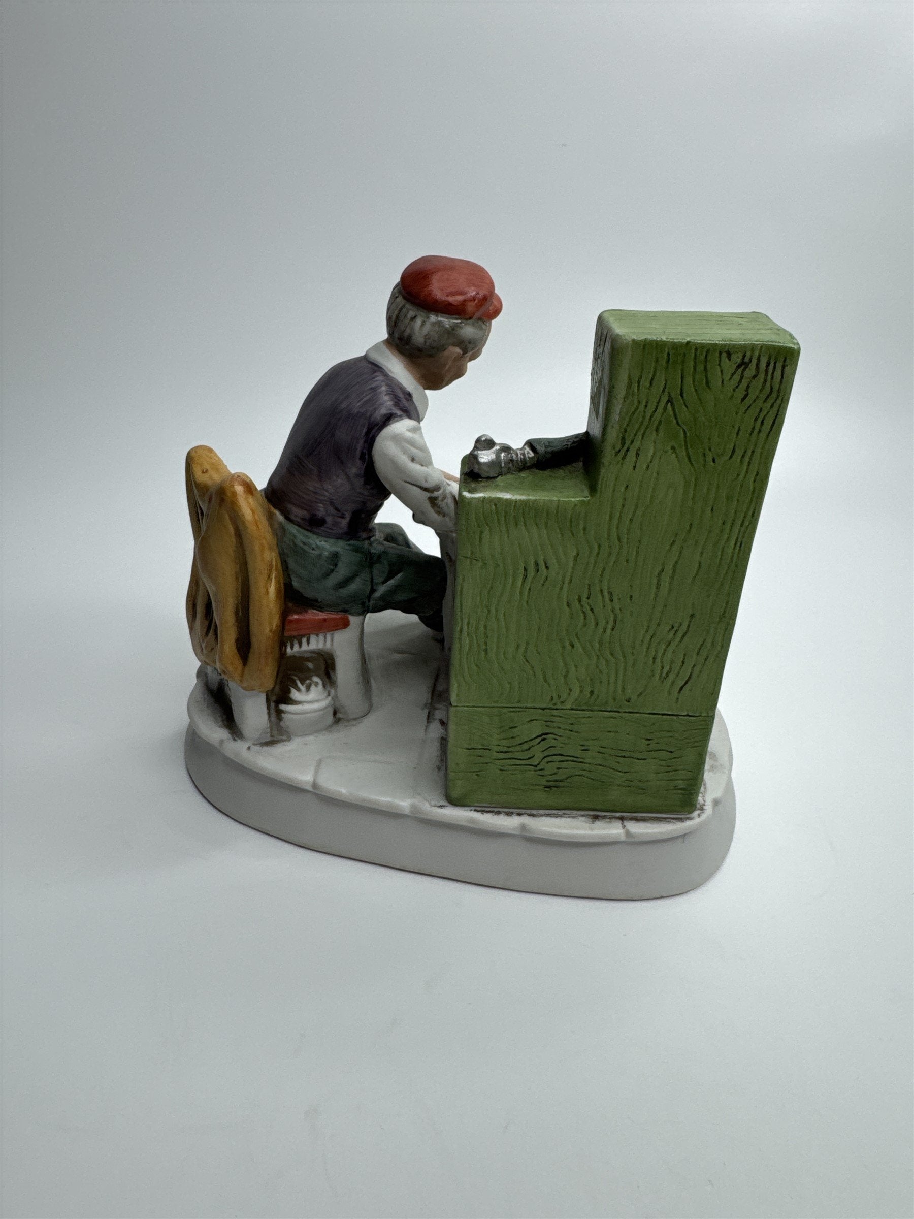 Vintage JAPAN Cobbler Shoe Repair Man Tanner Leatherworker Ceramic Figurine EUC