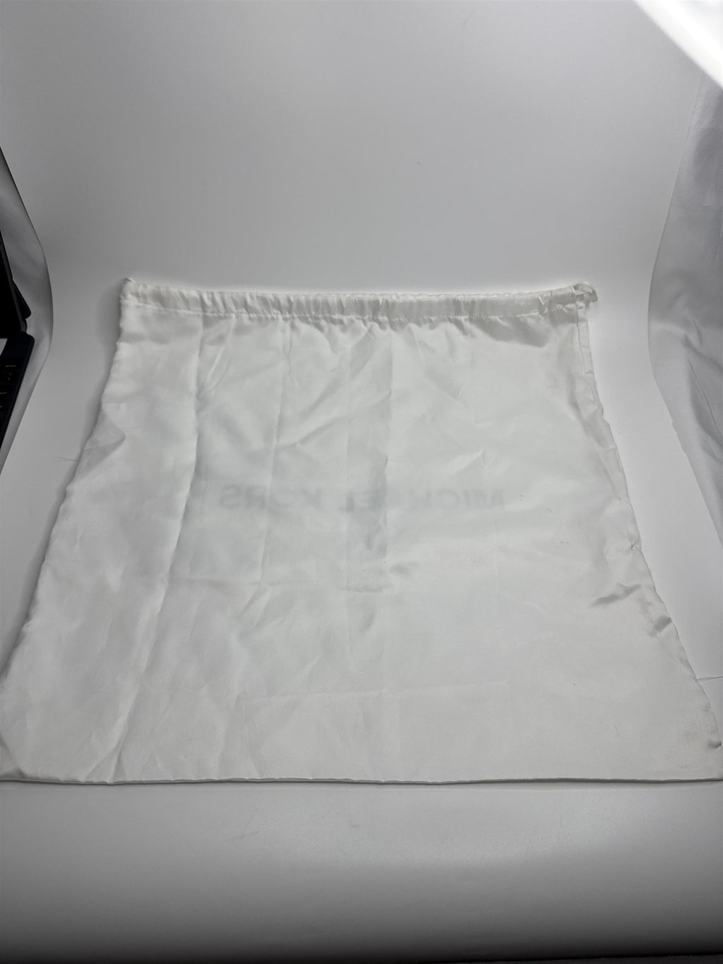 Michael Kors Large Logo White Satin Drawstring Dust Bag for Purses Bags Etc.