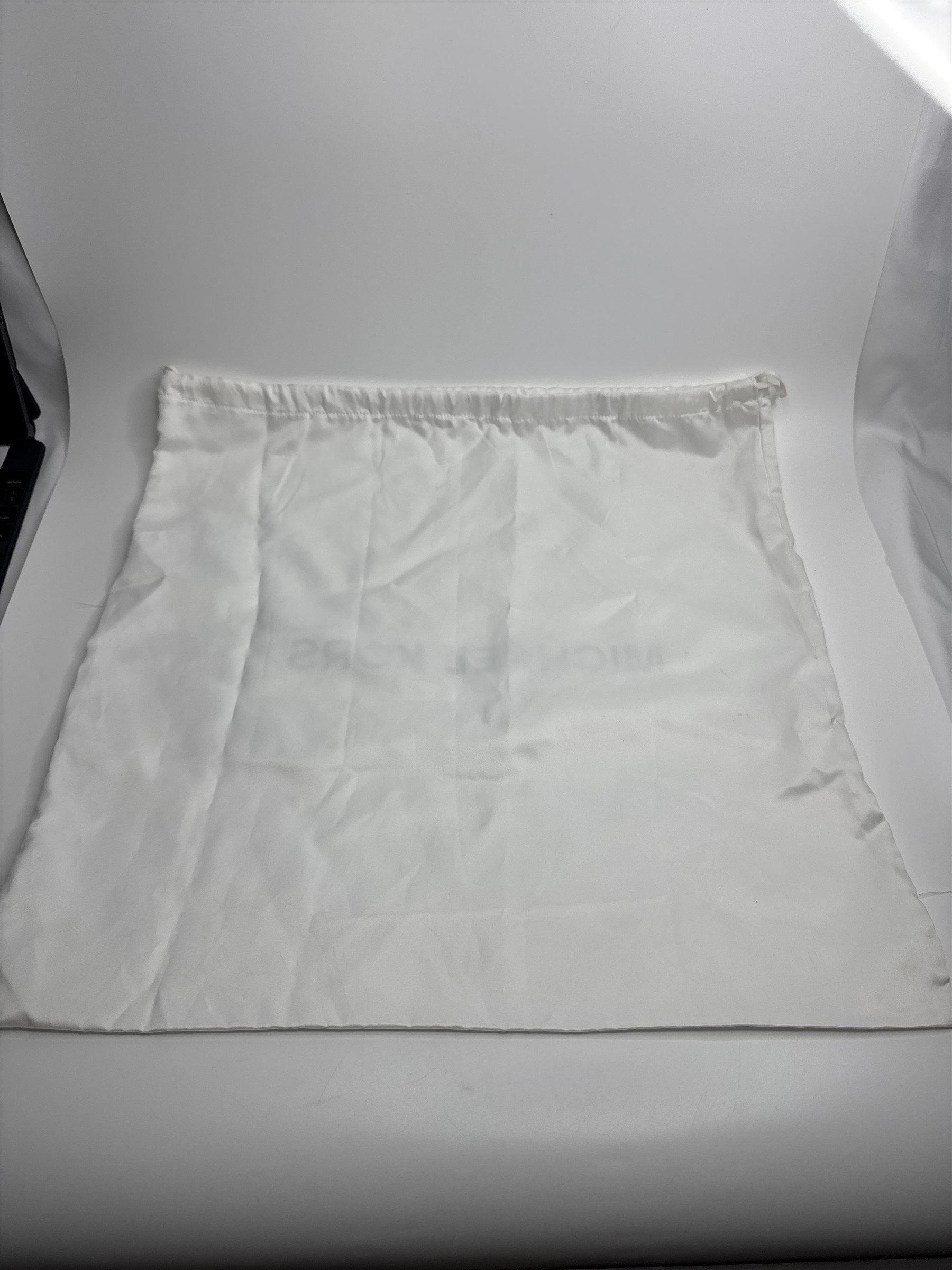 Michael Kors Large Logo White Satin Drawstring Dust Bag for Purses Bags Etc.