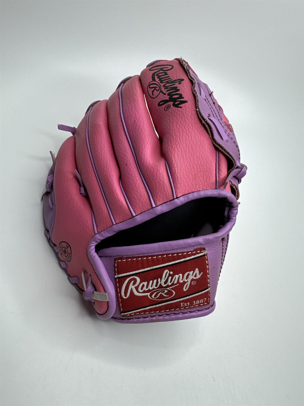 Vintage Rawlings RTB10 10 Inch Pink and Purple Baseball Glove