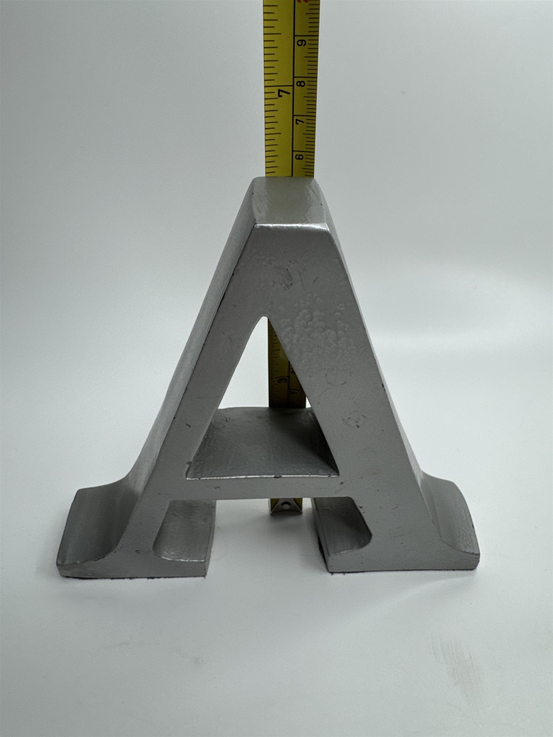 Aluminum Metal Hanging Letter A Decorative Alphabet Medium Rust Finish Hanging